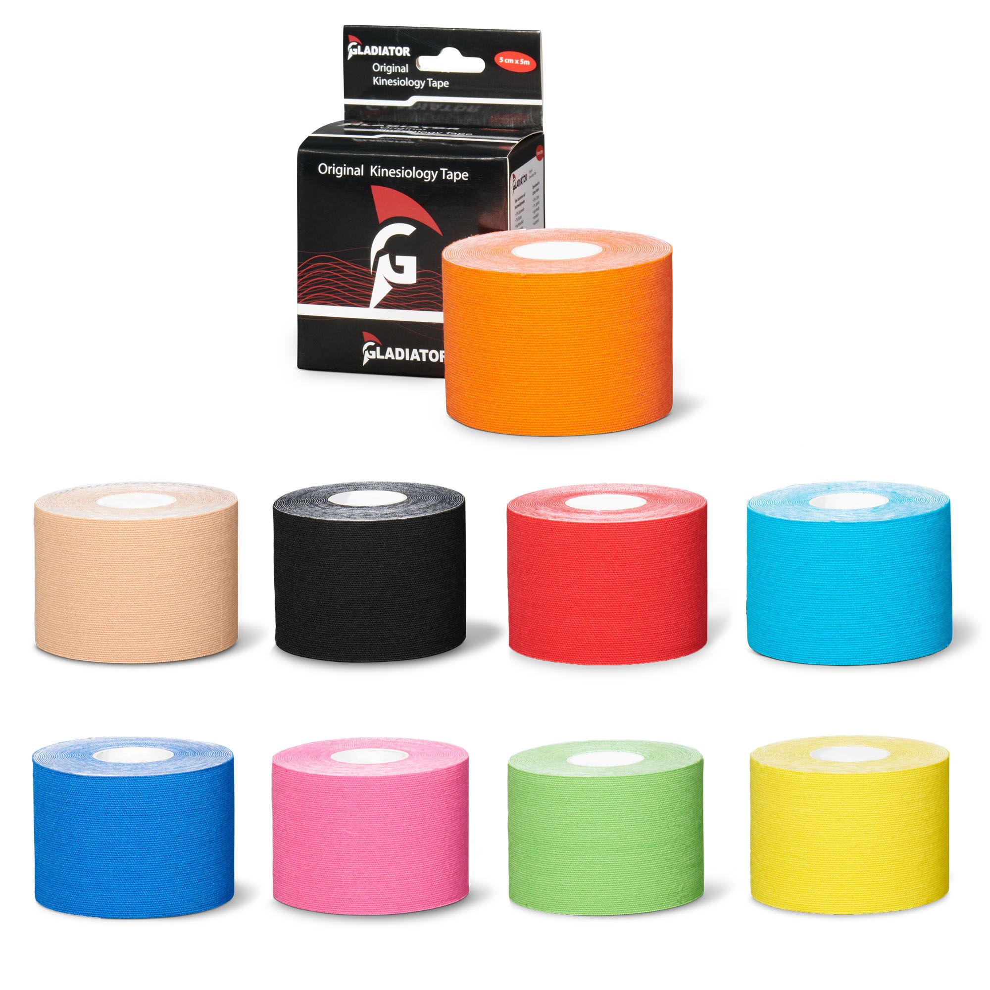 Gladiator Sports Heuschnupfen Kinesiotape alle Farben angezeigt