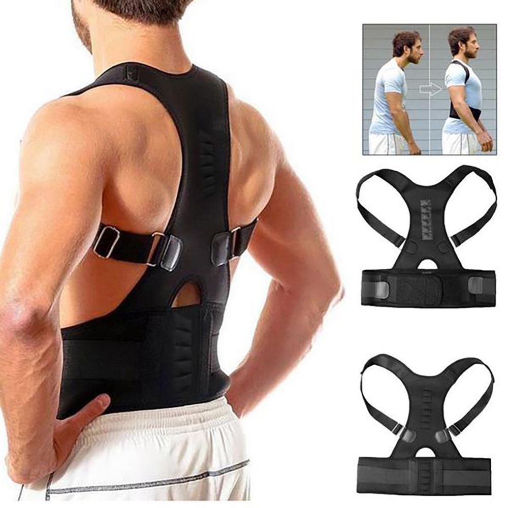 dunimed premium posture corrector worn on male model and not worn