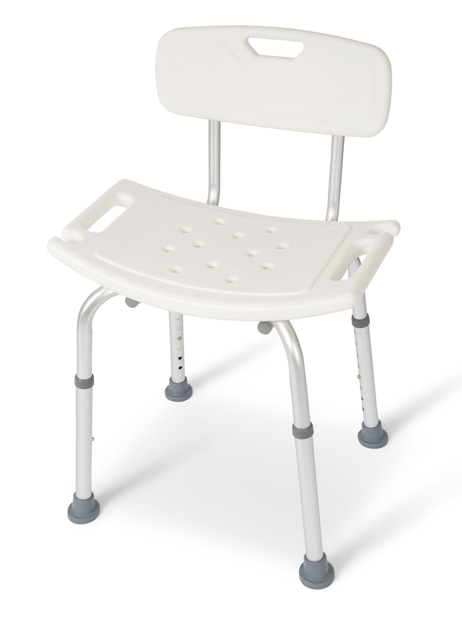 The Dunimed Shower Chair with Backrest - In Height Adjustable pictured from above