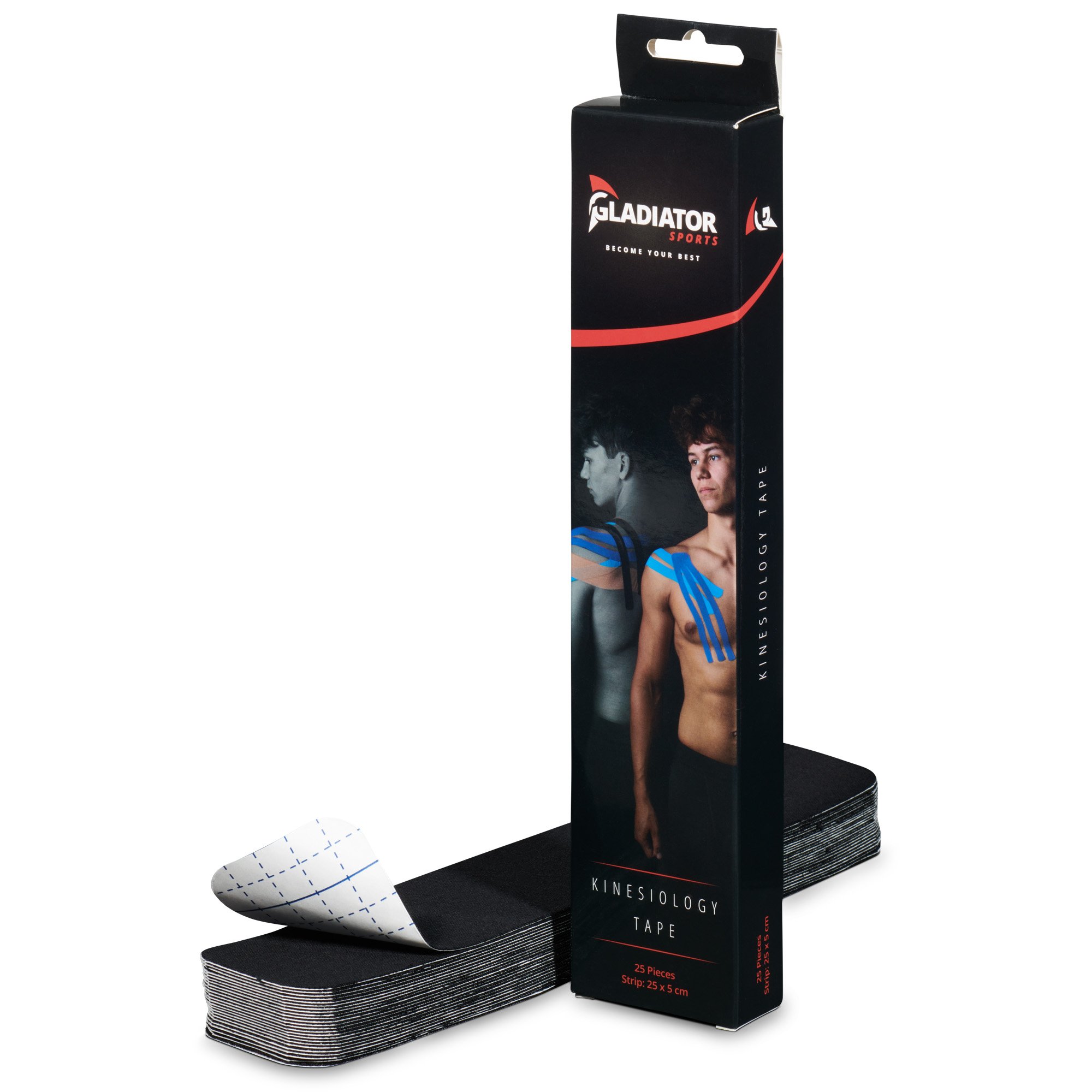 gladiator sports kinesiotape streifen schwarz