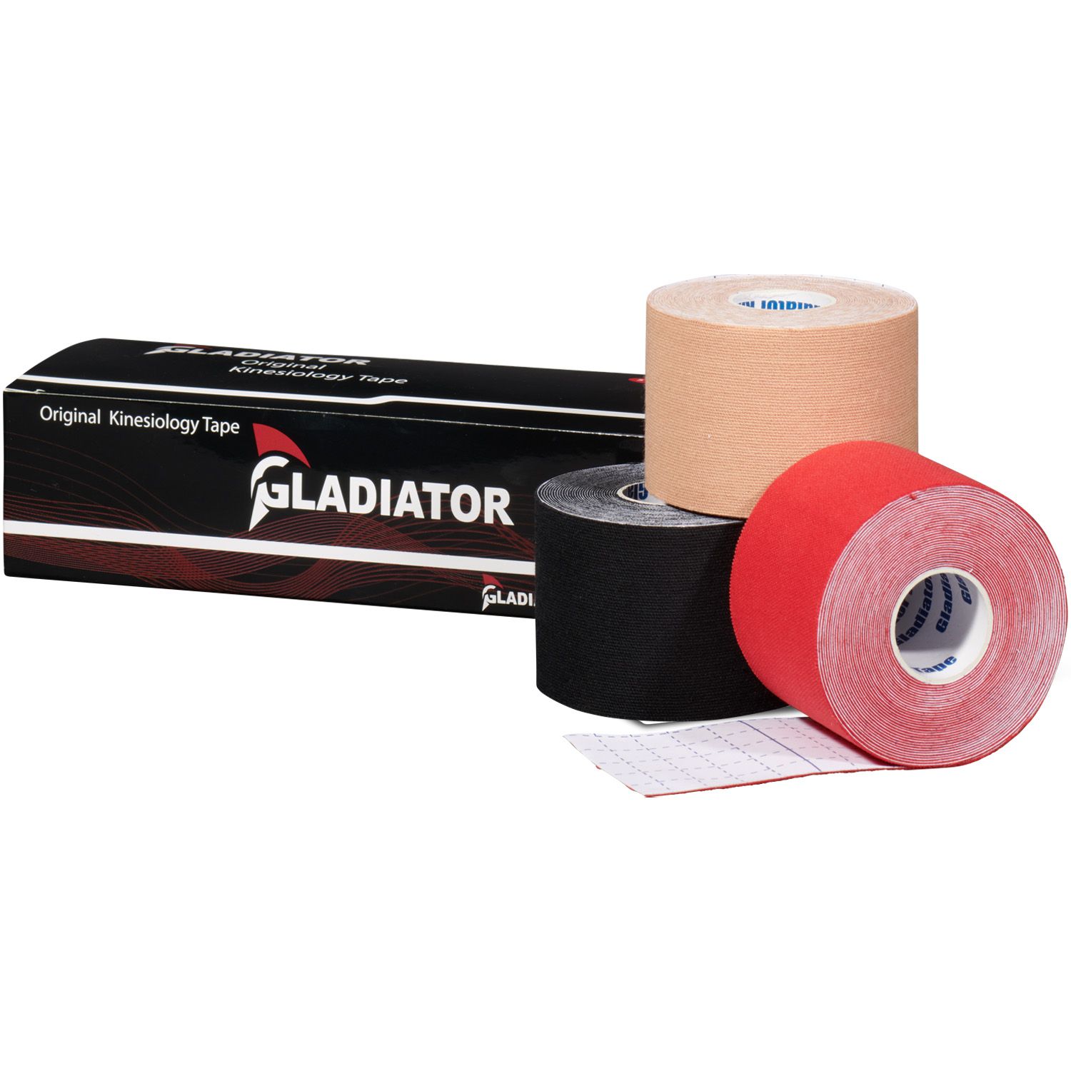 Gladiator sports kinesiology tape three rolls with box