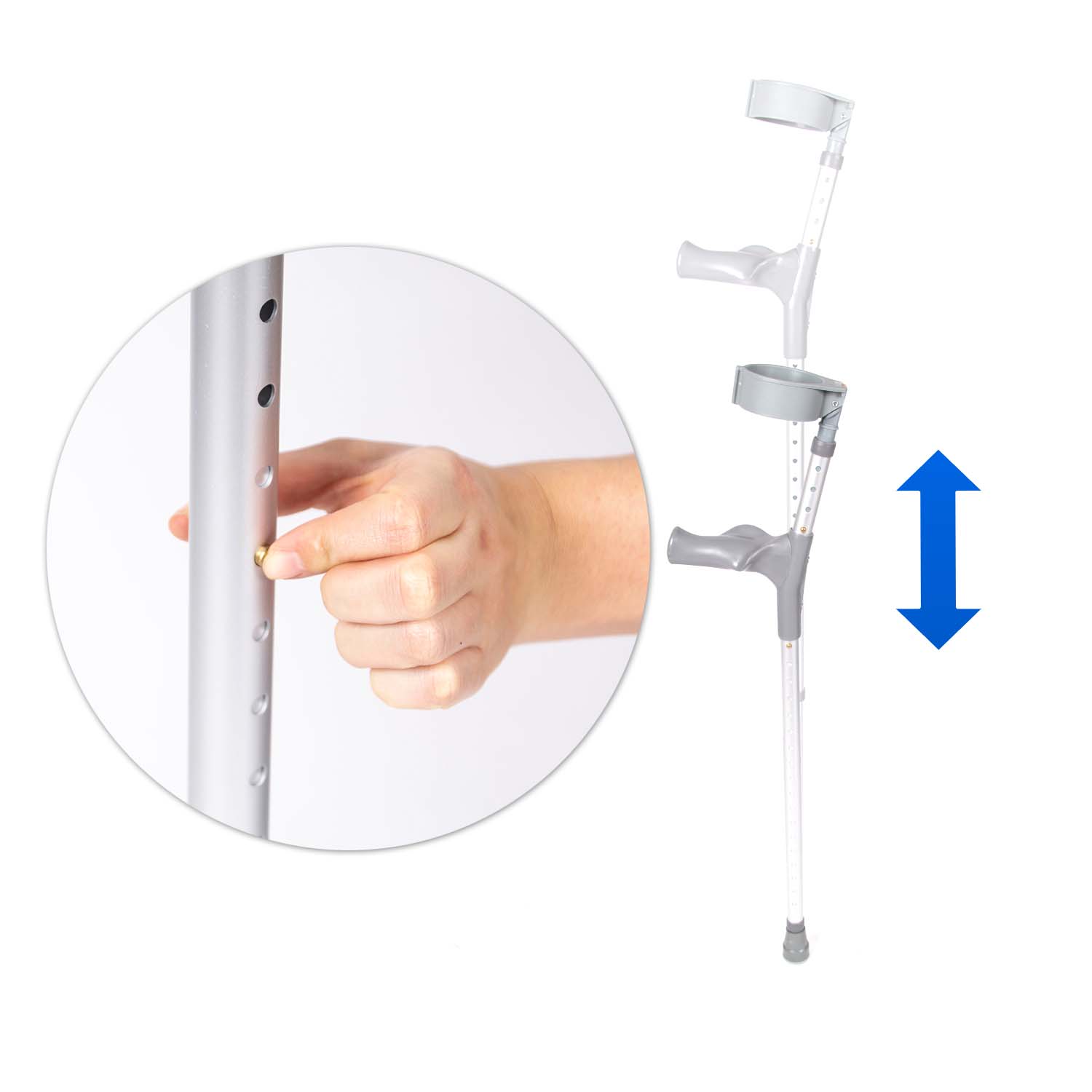 dunimed comfort elbow crutches height adjustability