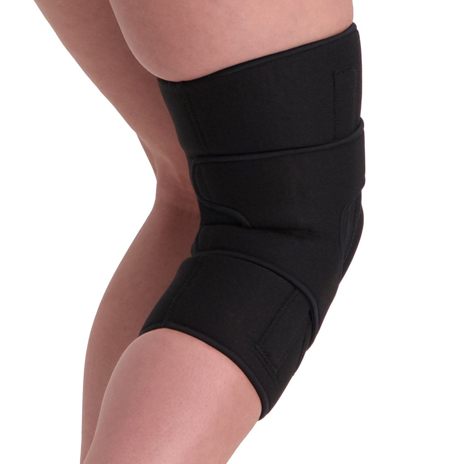 super ortho lightweight knee support with splints back view