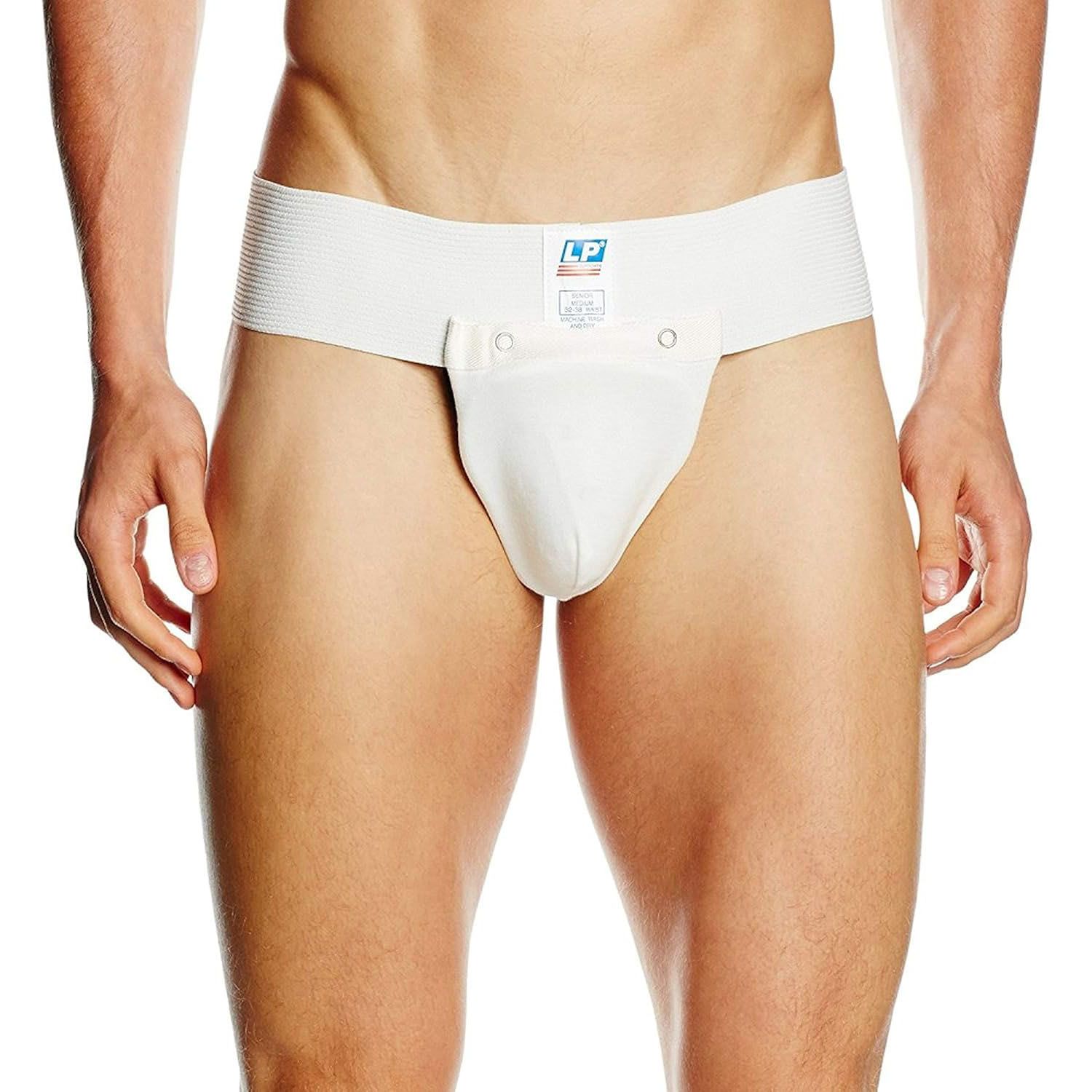 LP Support Groin Guard worn by model front view