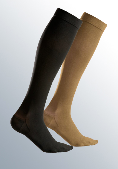 VenoTrain Open Toe Compression Stockings - Black