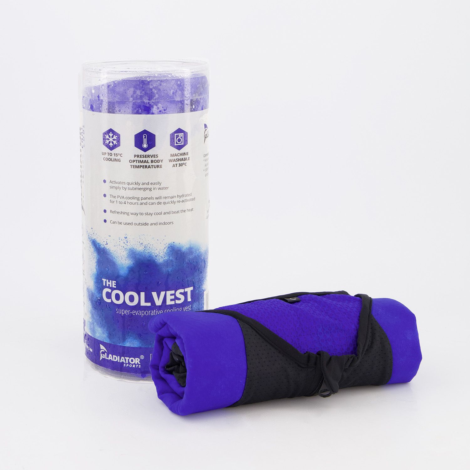 Packaging of the Gladiator Cool - Bodycool Cooling Vest