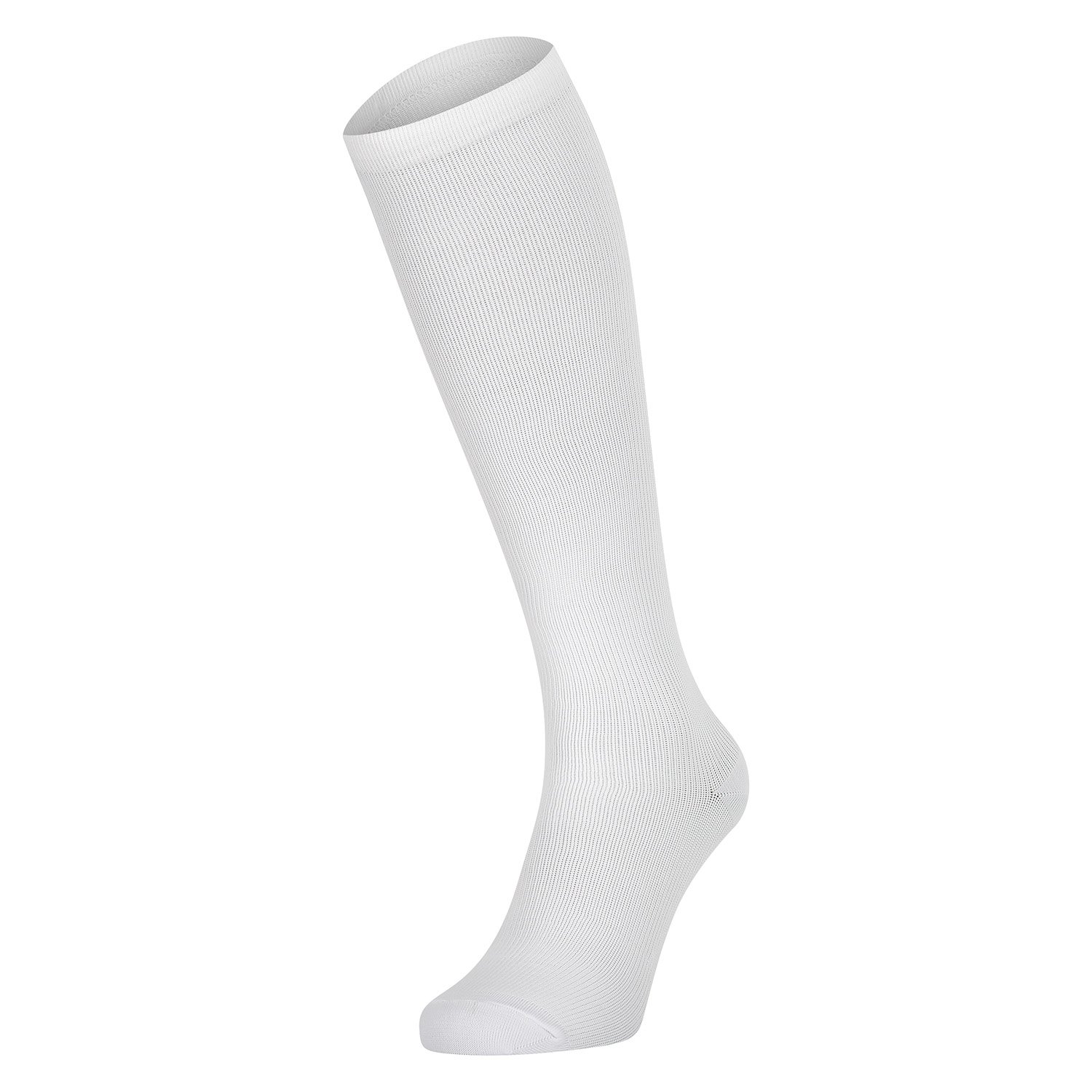 Side view of the Support Stockings / Travel Stockings - Closed Toe - White