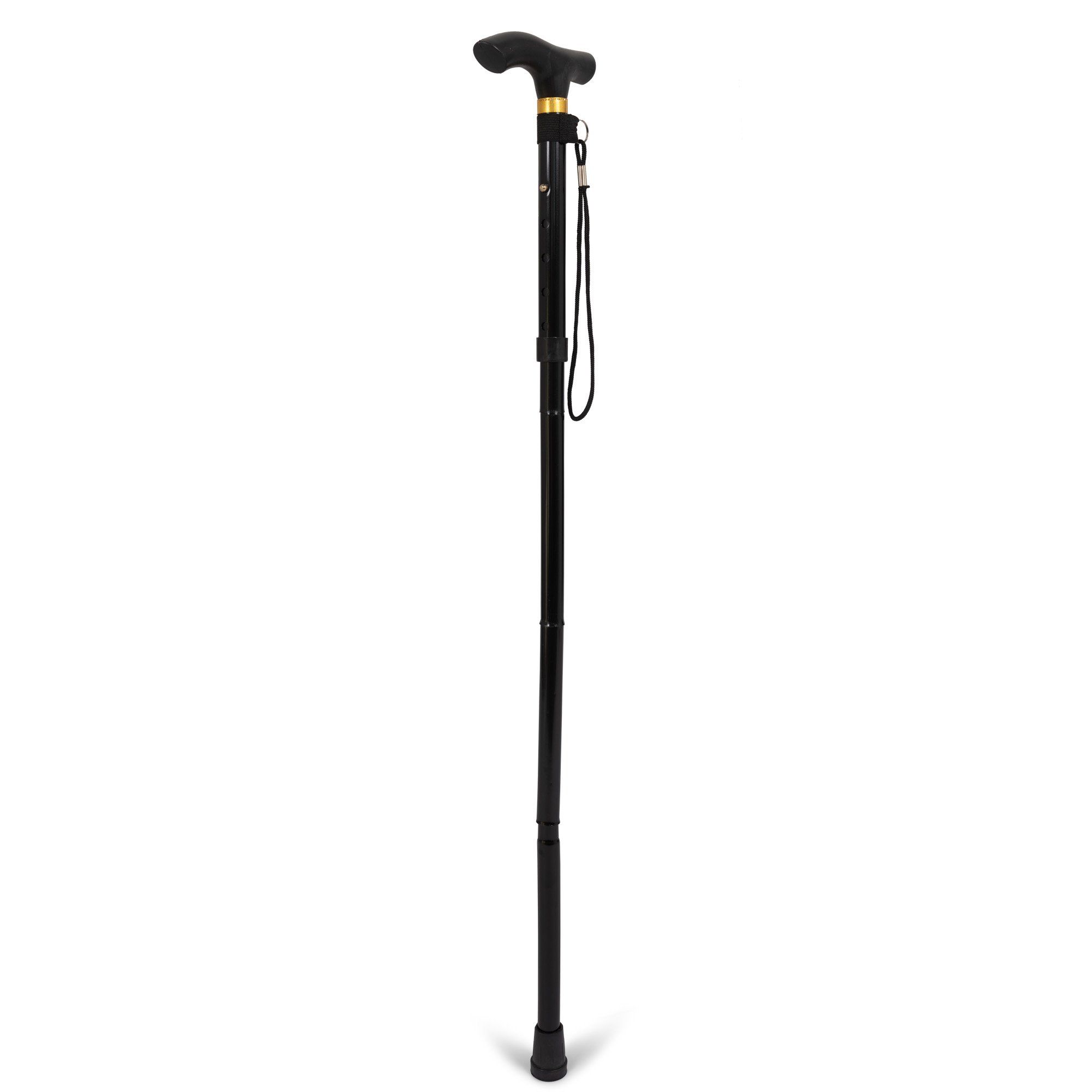 dunimed walking stick wooden handle foldable zoomed out