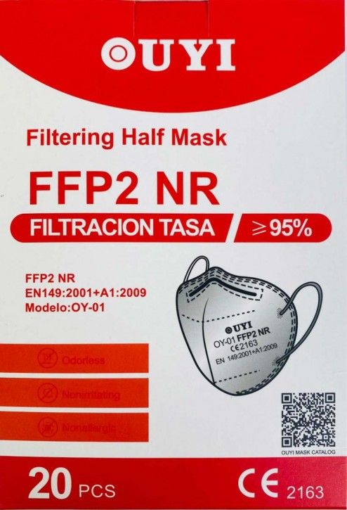 package of the FFP2 5 layer medical mouth mask