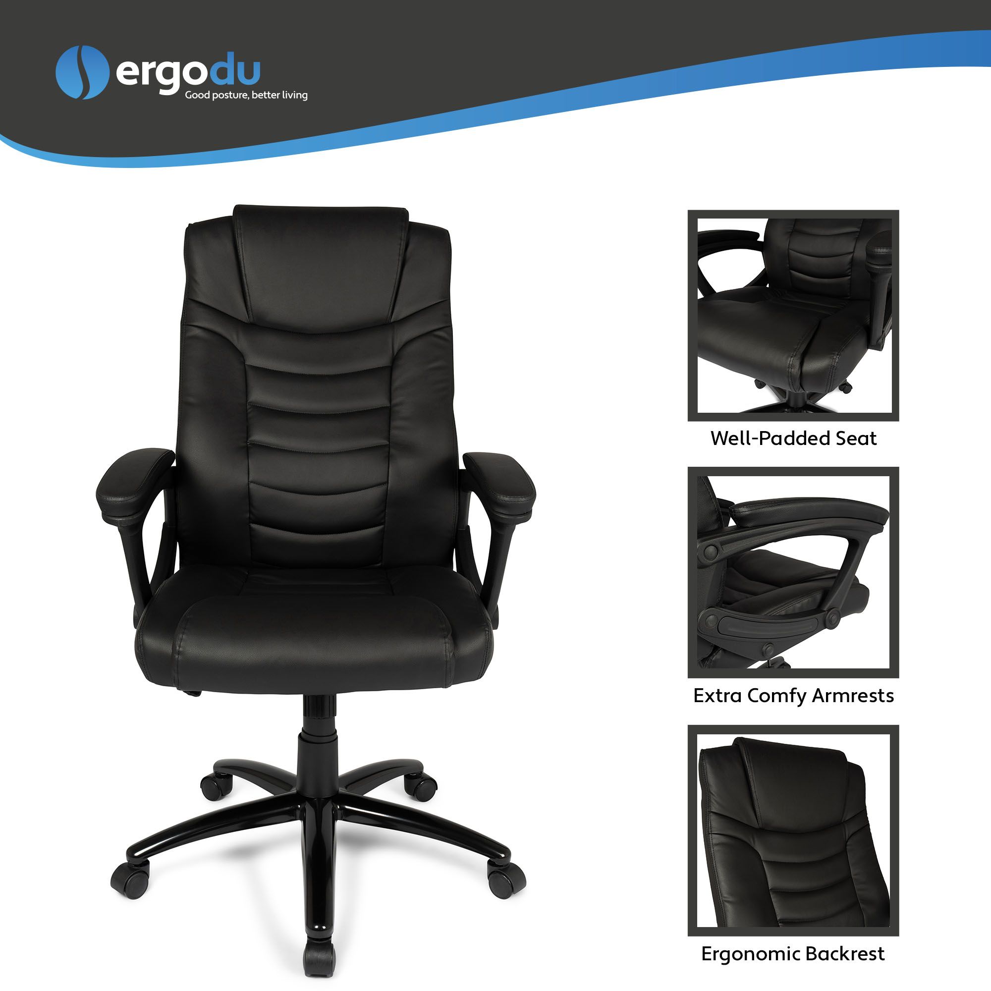 Ergodu Luxury Office Chair with High Sitting Comfort USP's