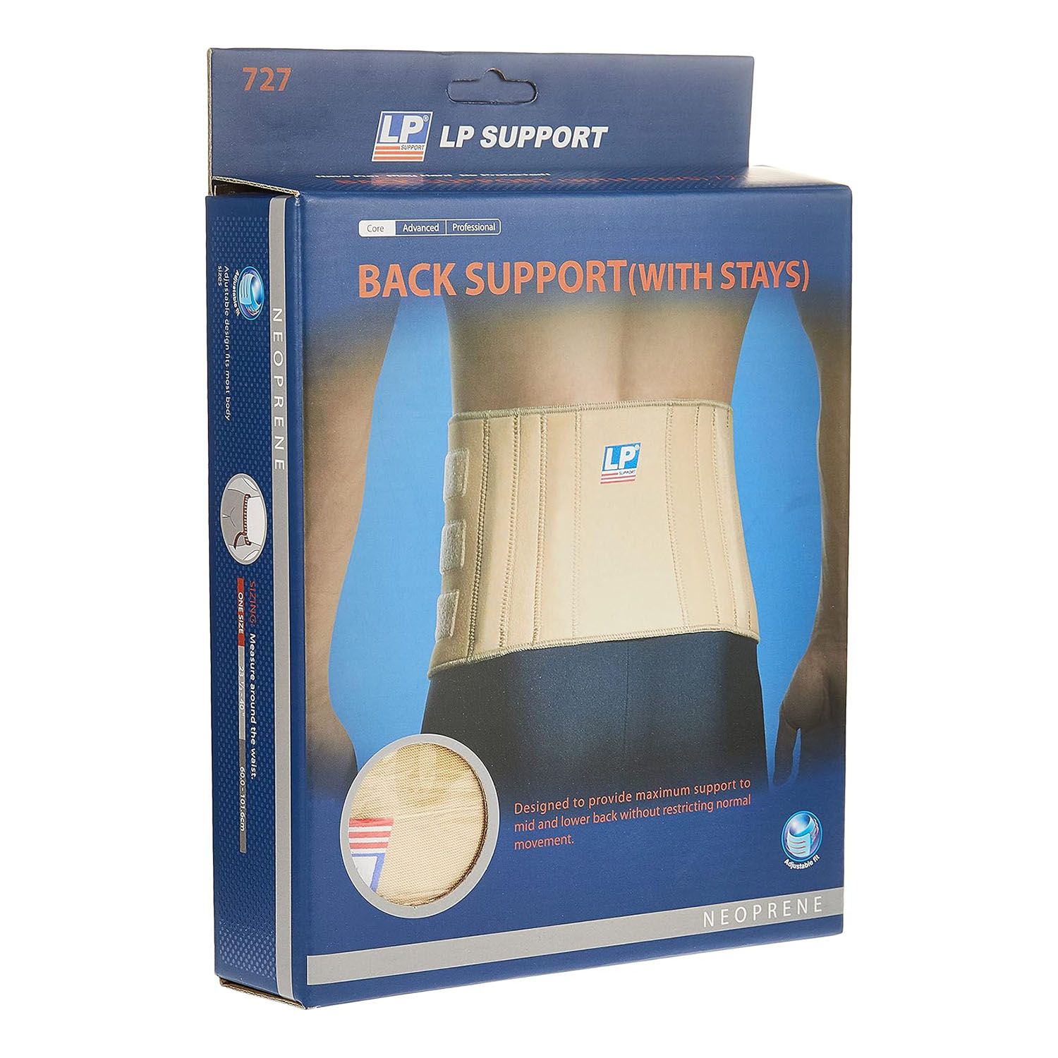 LP Support Rückenbandage mit Stabilisierungsstäben box