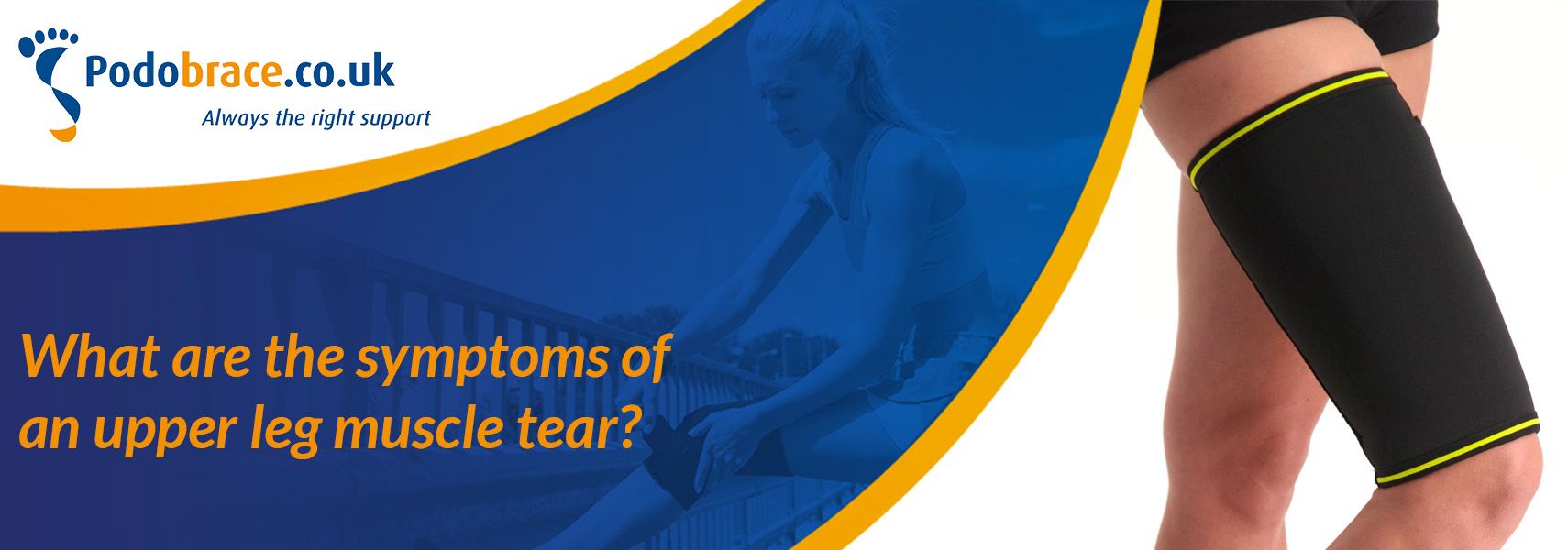 what are the symptoms of an upper leg muscle tear