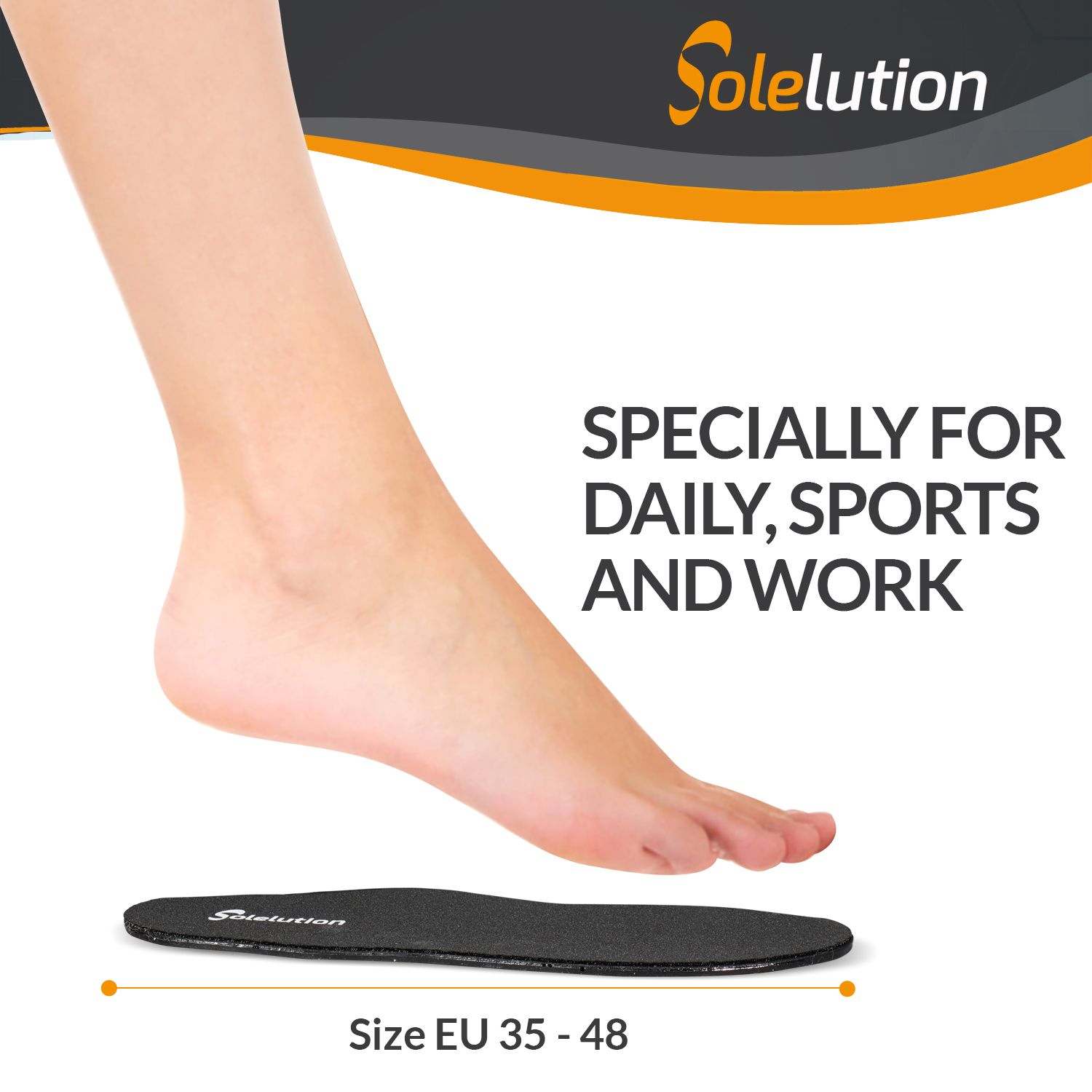 Solelution Comfort Insoles size indication