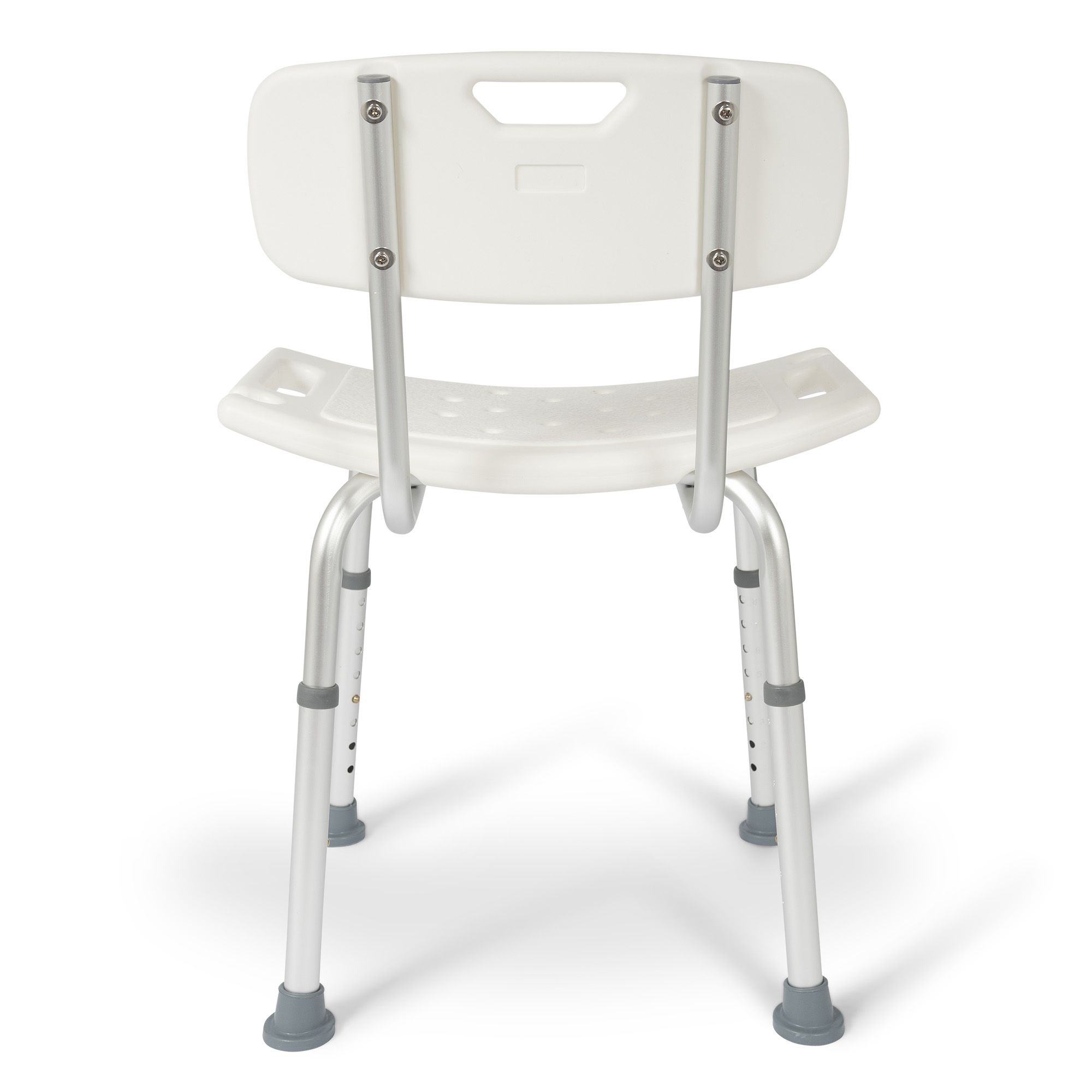 dunimed shower chair with backrest zoomed in