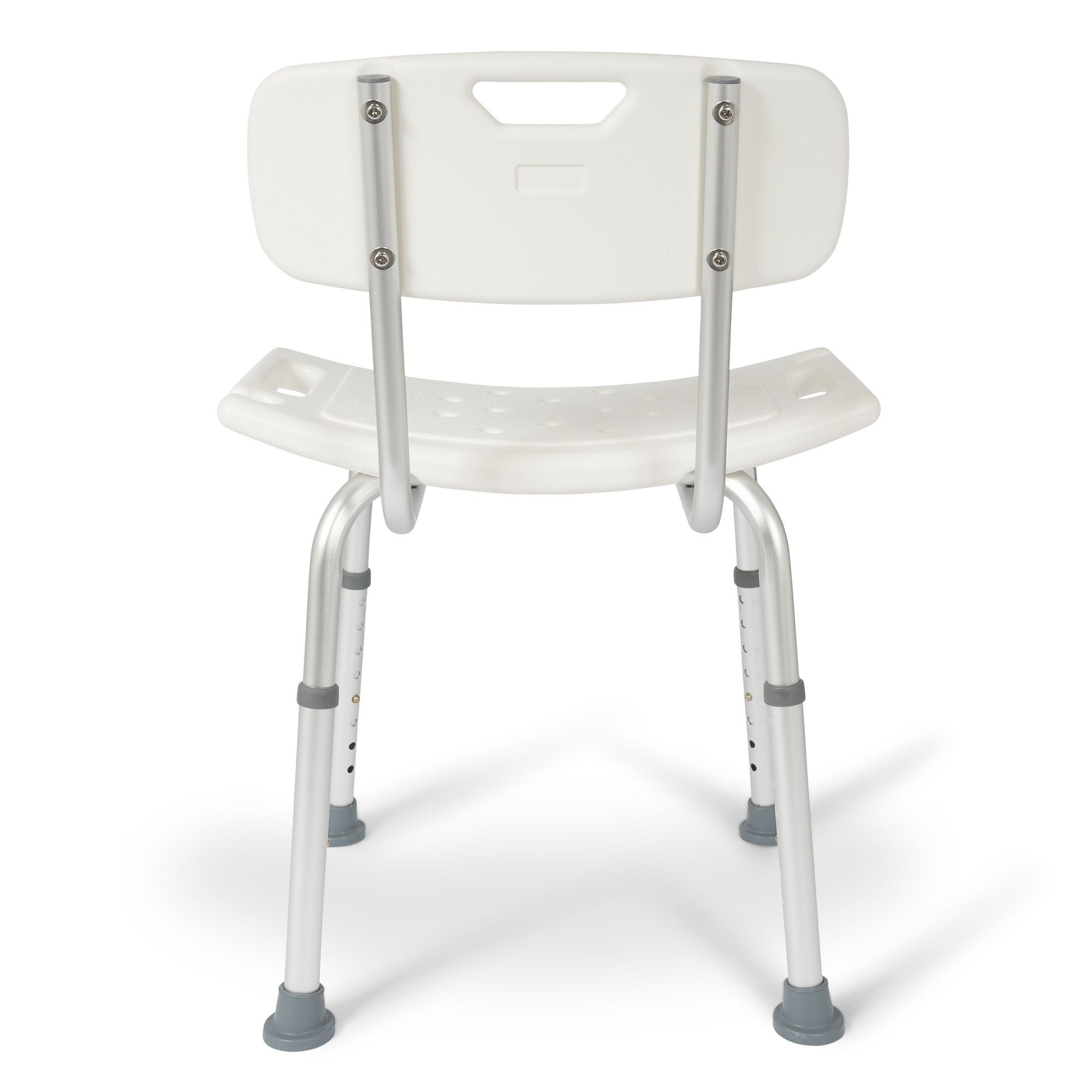 Back view of the Dunimed Shower Chair with Backrest - In Height Adjustable