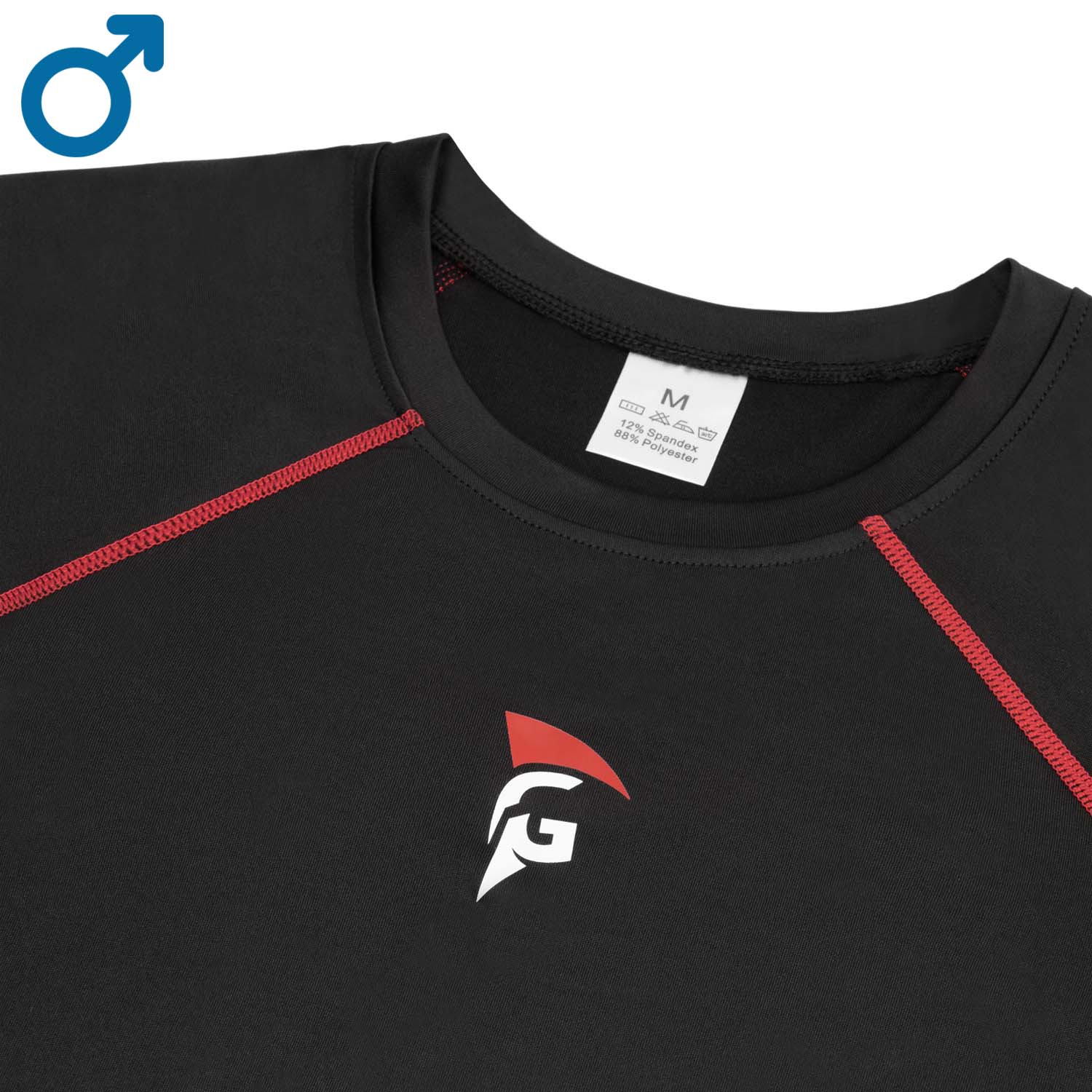 Gladiator Sports kompression-shirt lange ärmel herren Detailaufnahme Logo