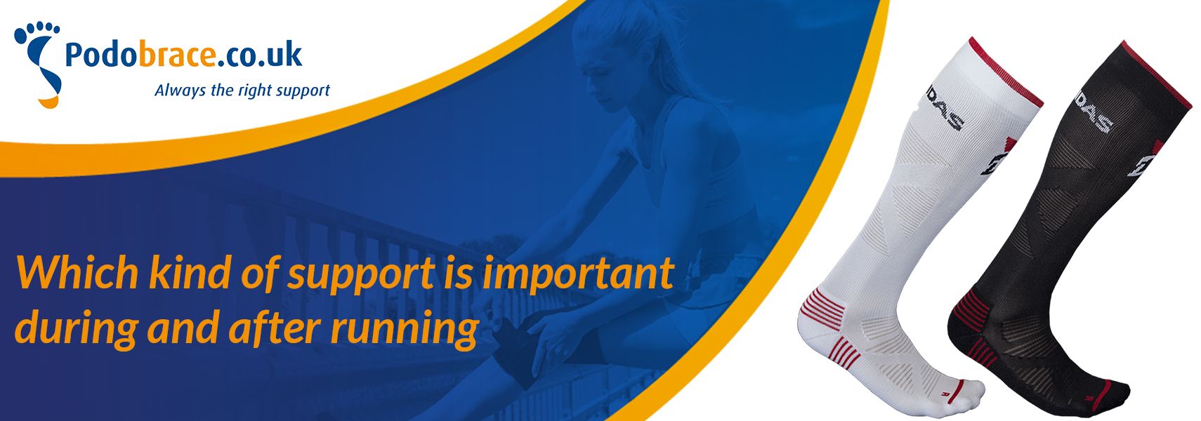 Which kind of support is important during and after runnning