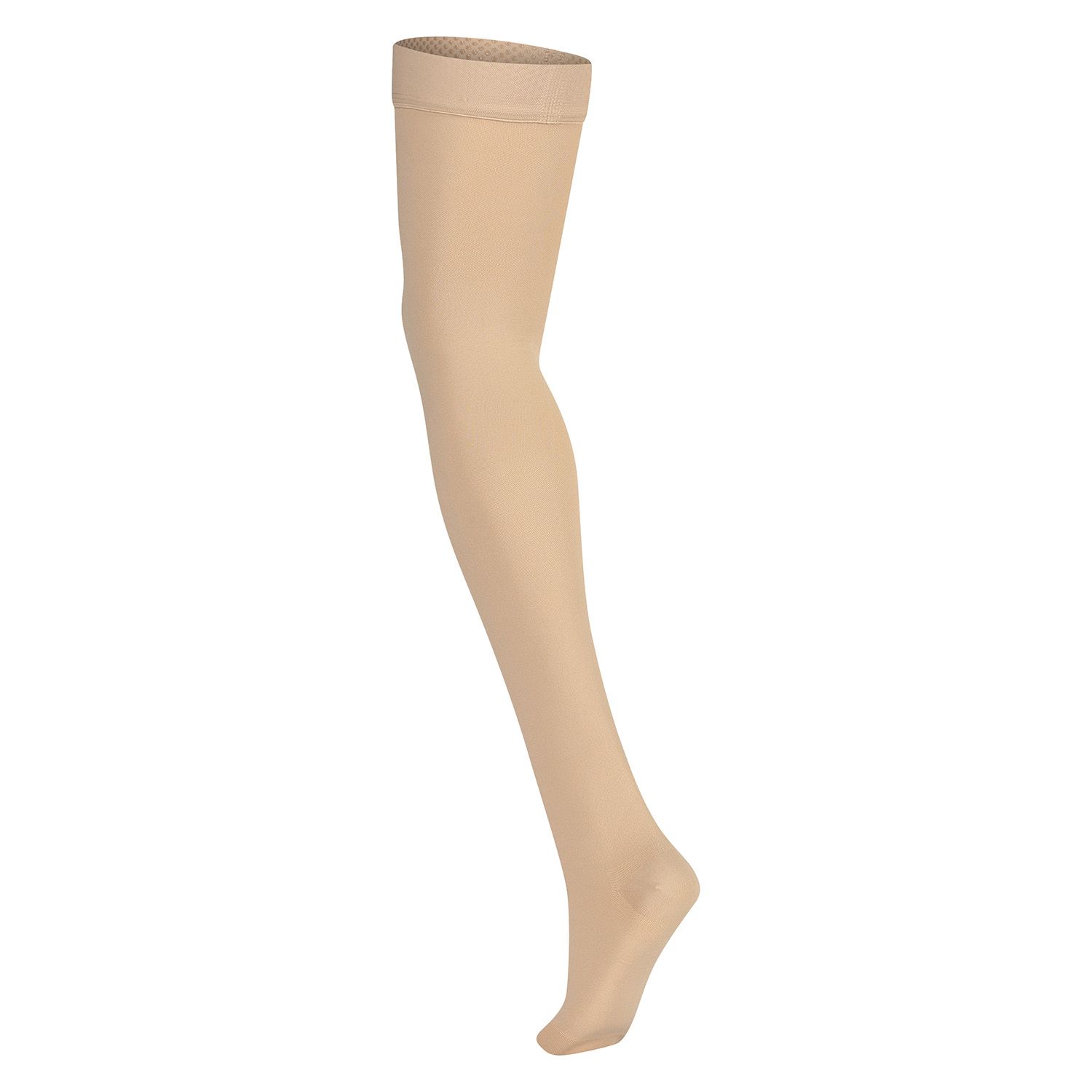 dunimed premium comfort compression stockings groin length open toe front view