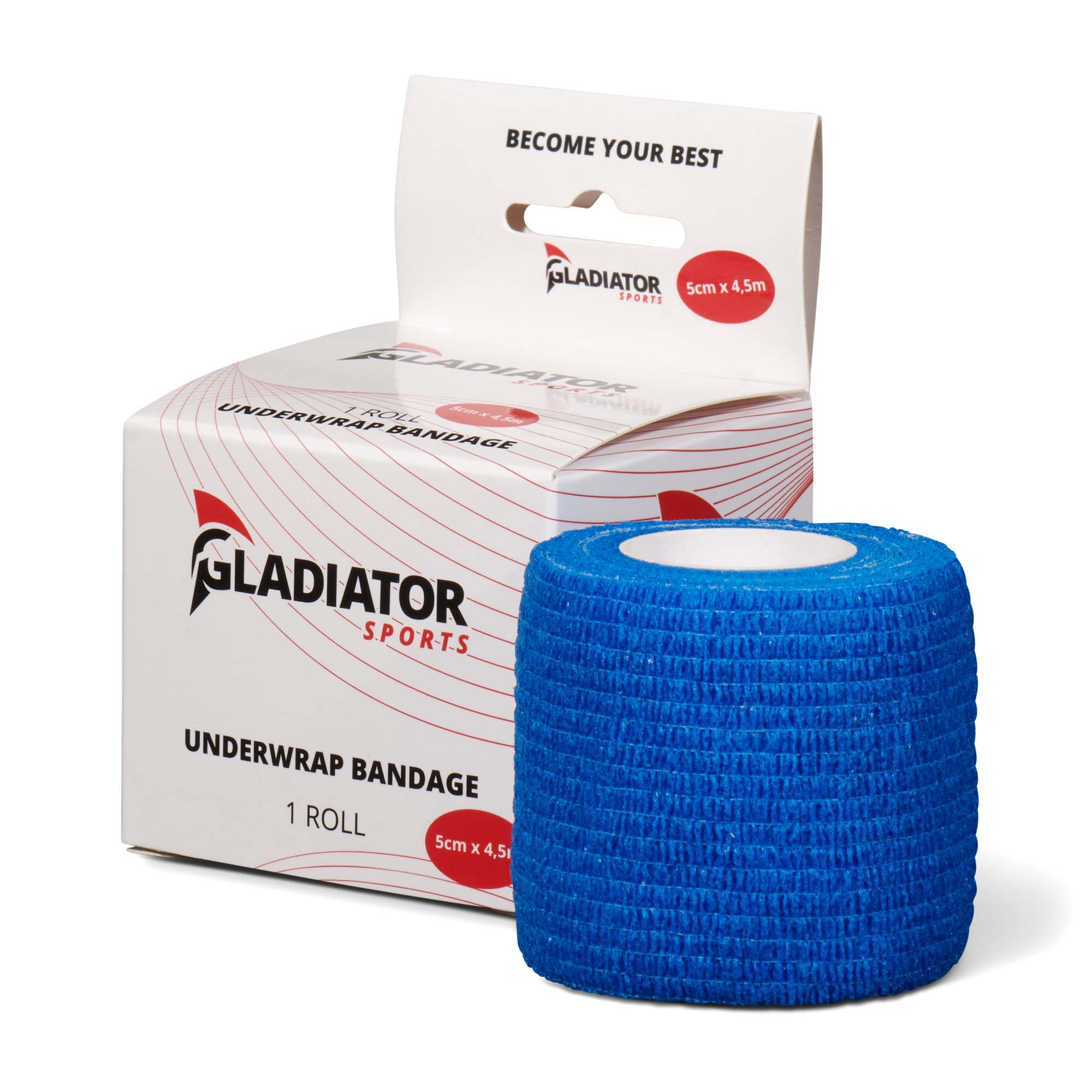 gladiator sports underwrap bandage per roll blue with box