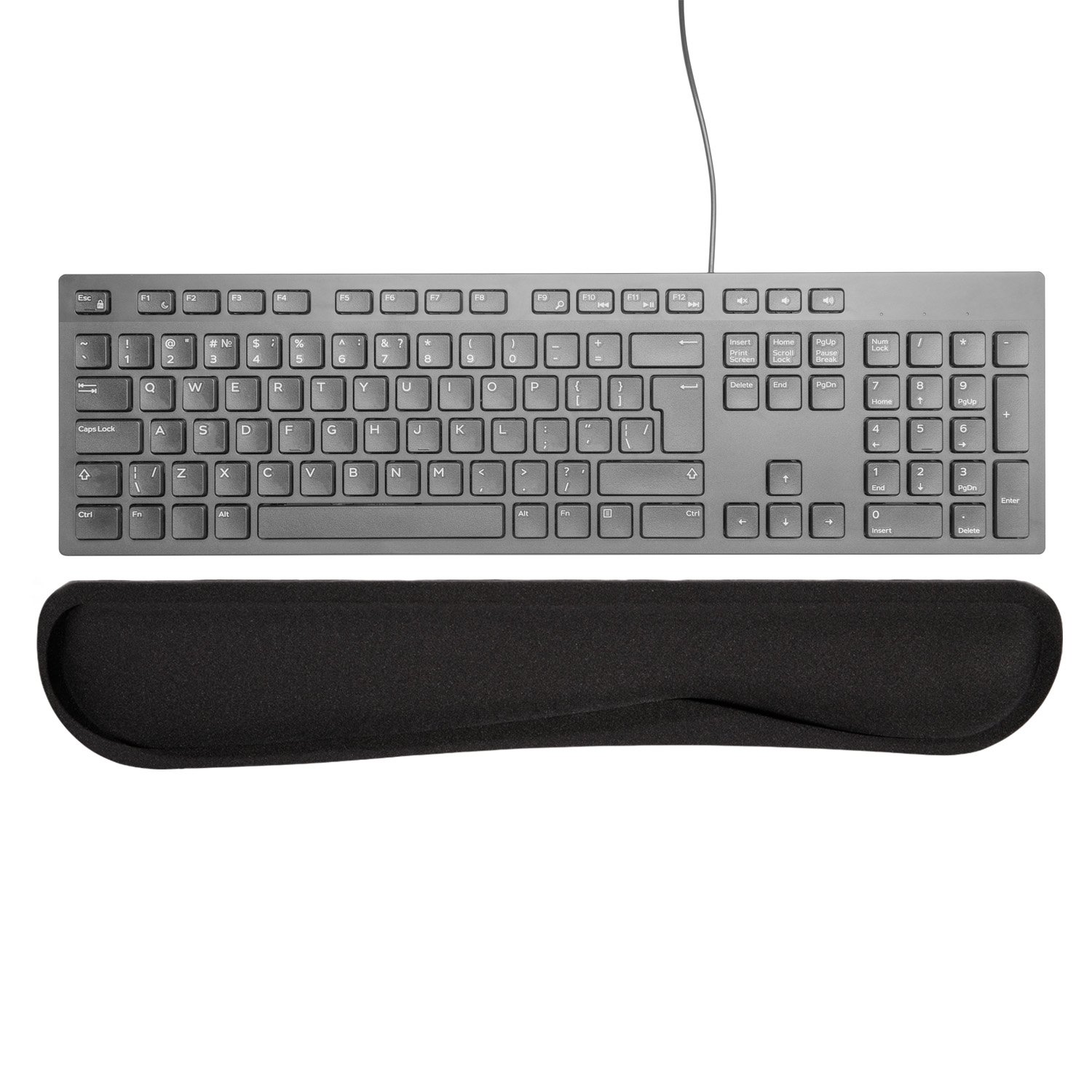 Dunimed Ergonomischer Handauflage Tastatur Draufsicht