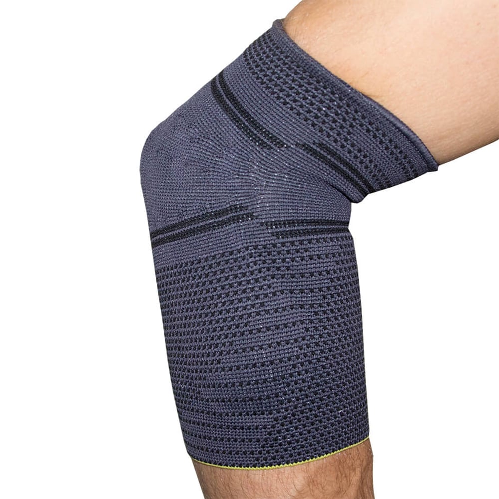 novamed premium comfort elbow support around right elbow arm down