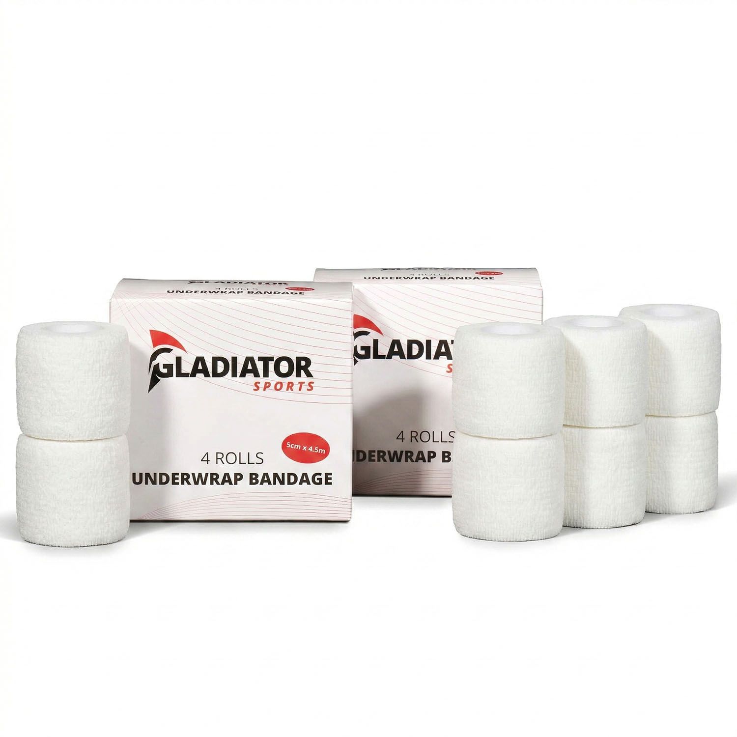 Gladiator Sports Untertape Bandage - 8 Rollen mit box weiß