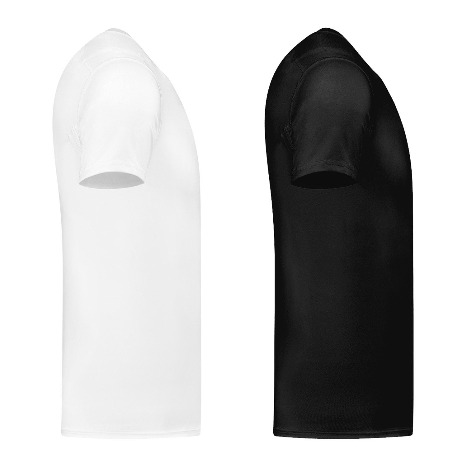 Side view of the Gladiator Sports Compression Shirt for Men (Black & White)