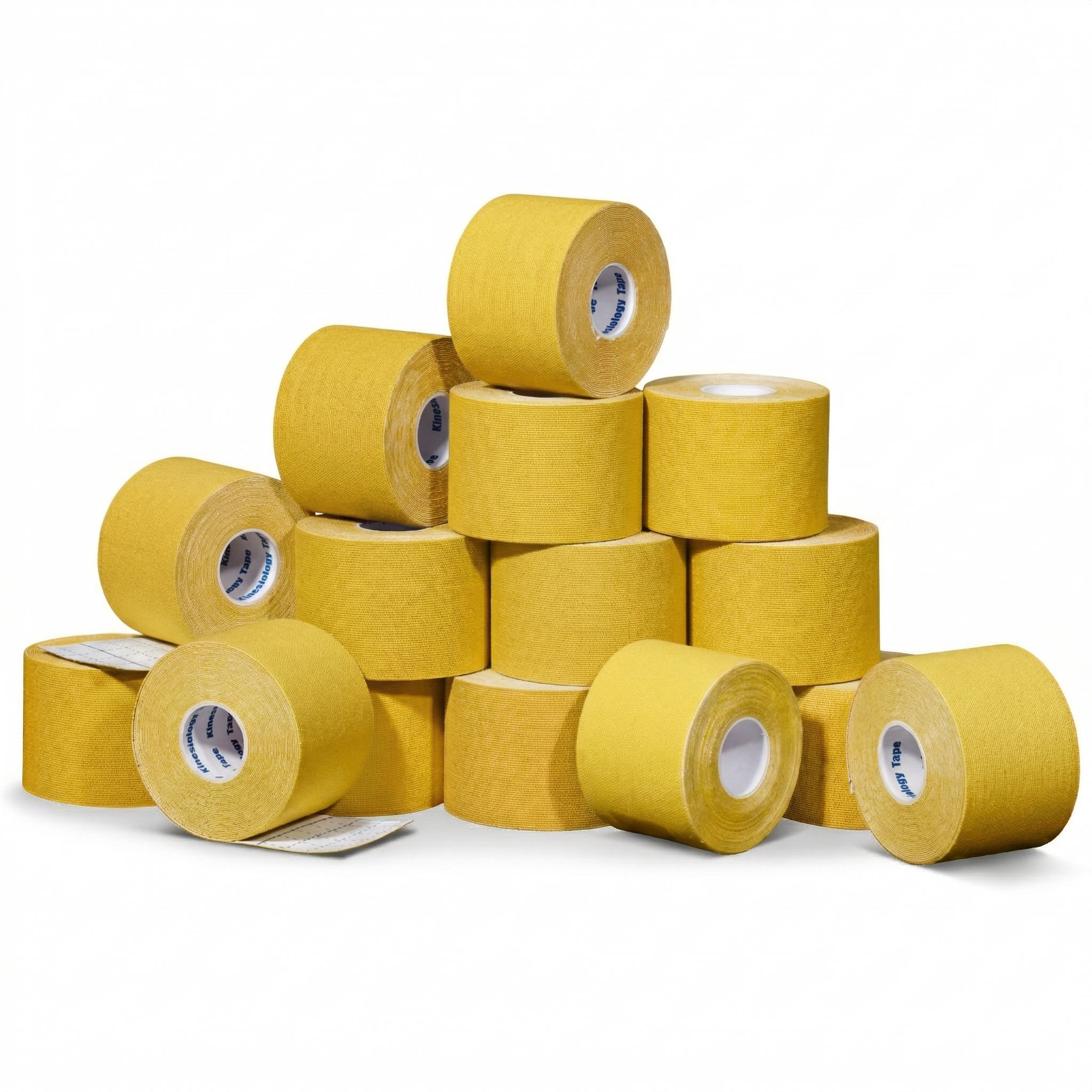 Kinesiology tape 12 rolls plus 3 rolls for free yellow