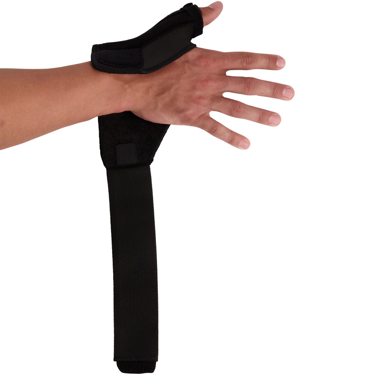 Medidu Thumb / Wrist Support in Black wrist strap unwrapped