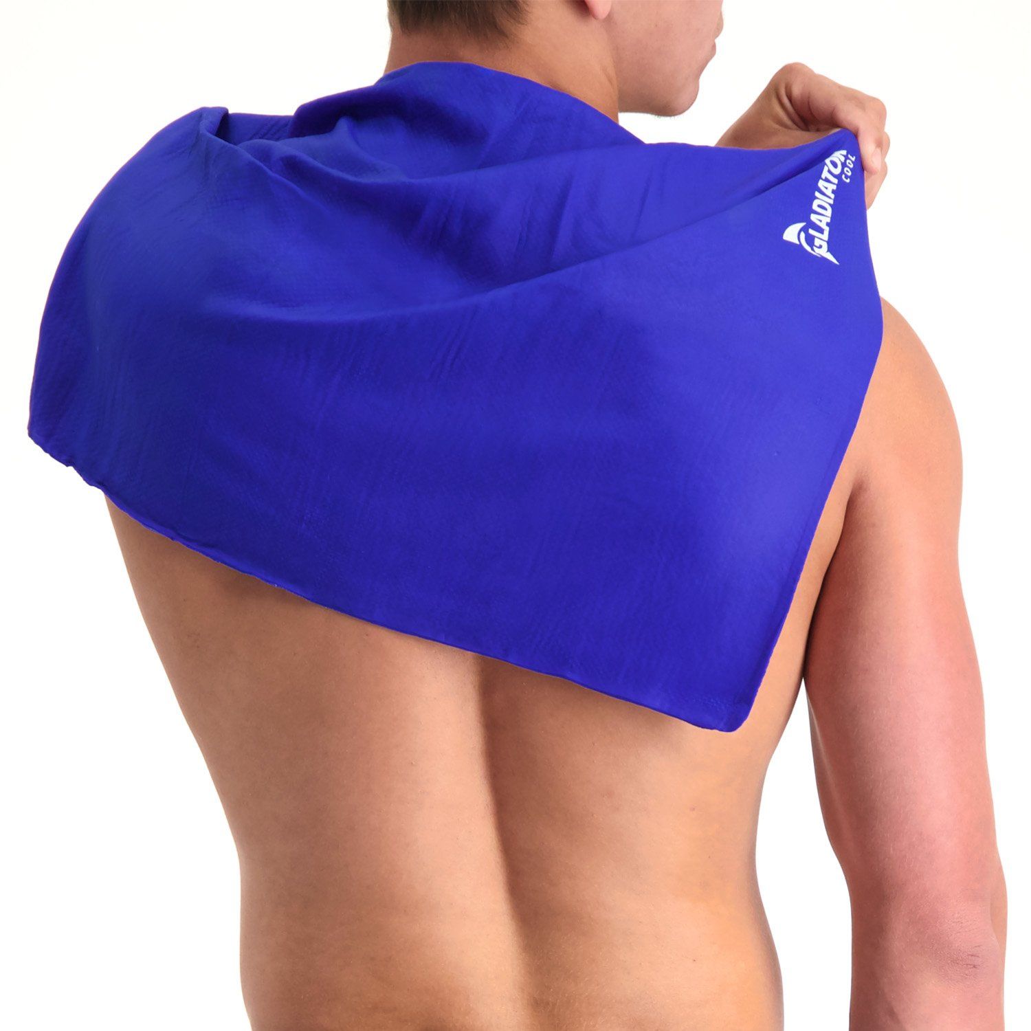 Male model wearing the Gladiator Cool - Cooling Towel over his back