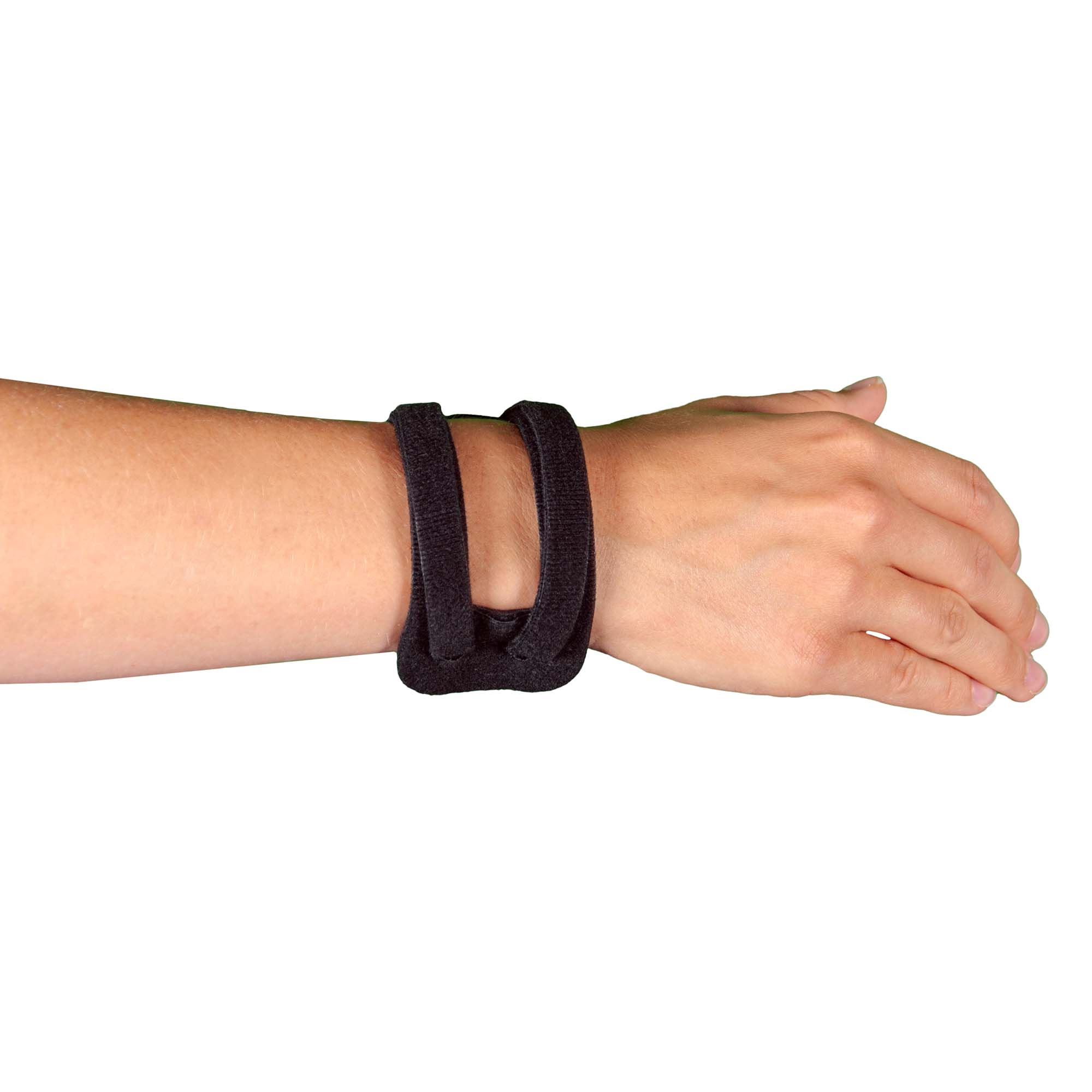 Model wearing the Dunimed TFCC Wrist Support around the right wrist