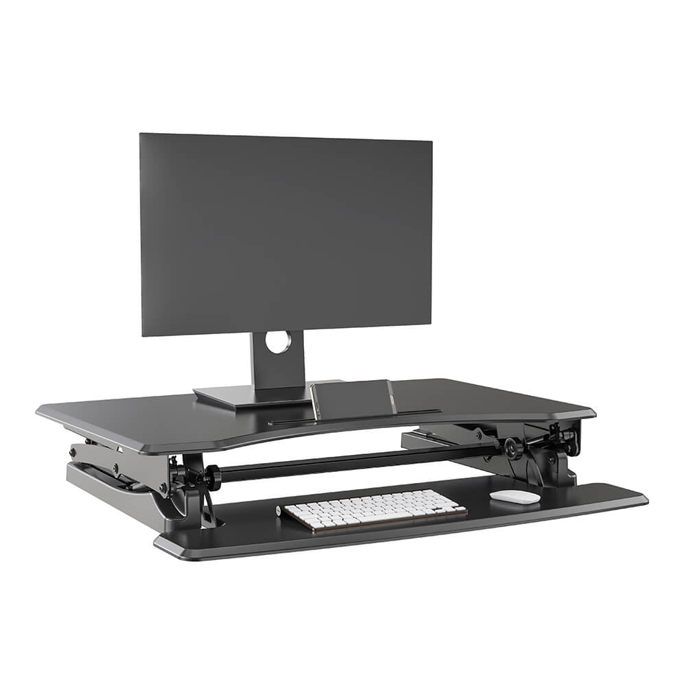 folded in in height adjustable desk