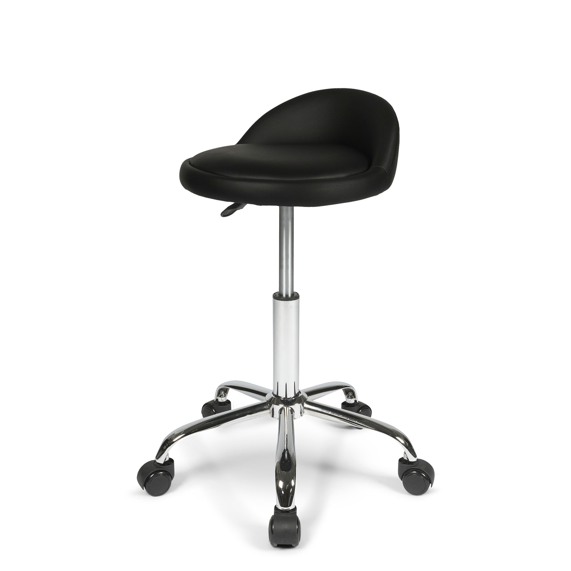 dunimed work stool with wheels and backrest adjustability