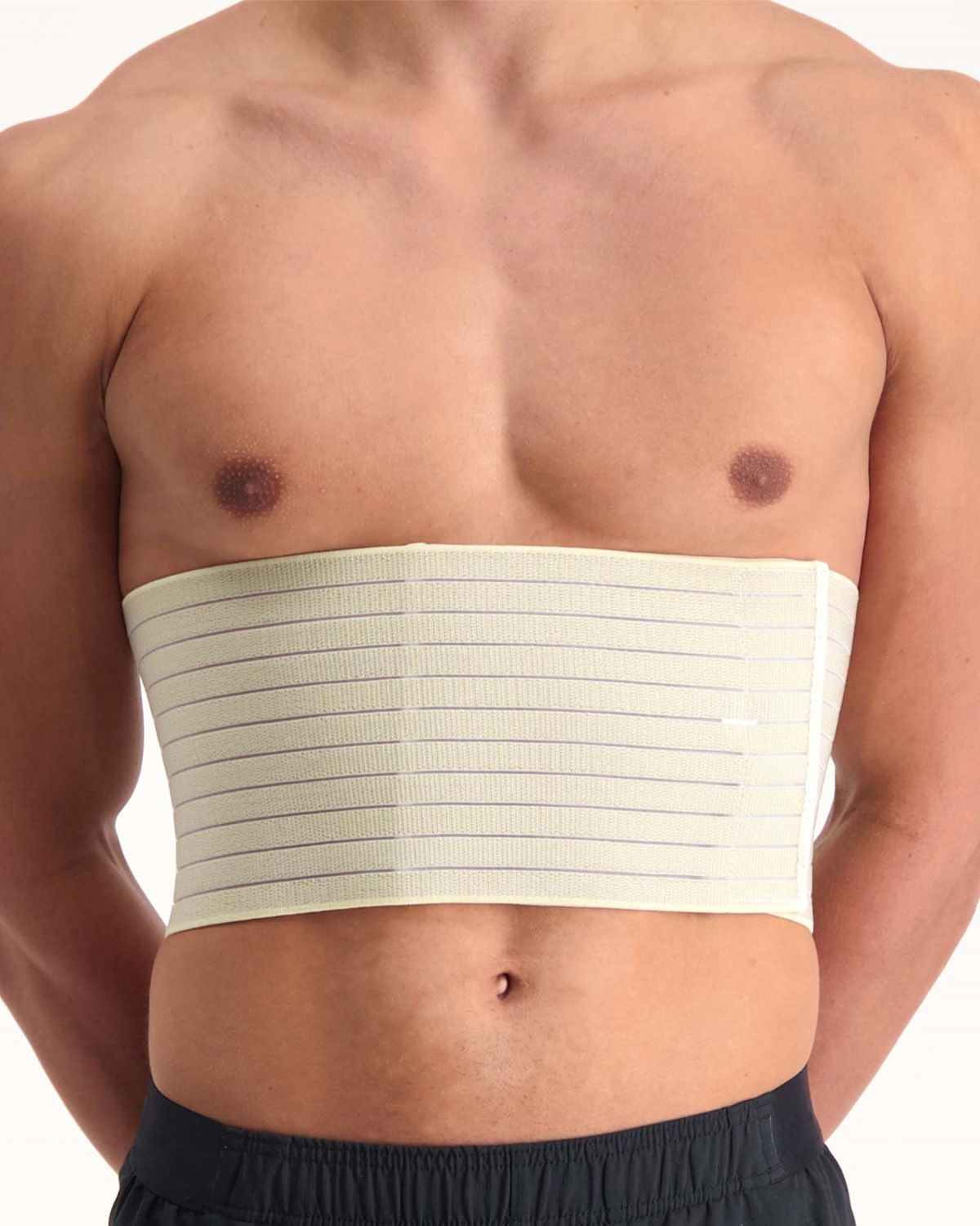 Male model wearing the Dunimed Rib Support front view