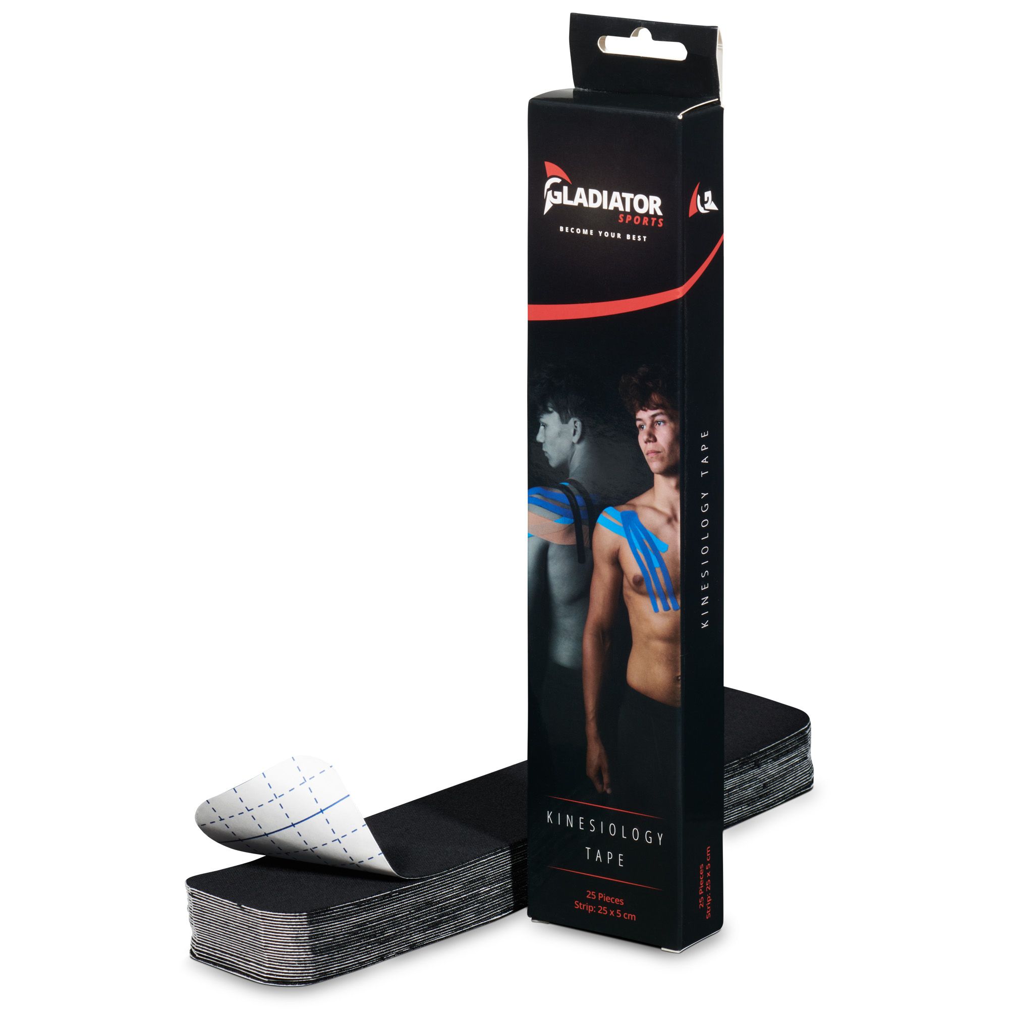 gladiator sports kinesiology strips black