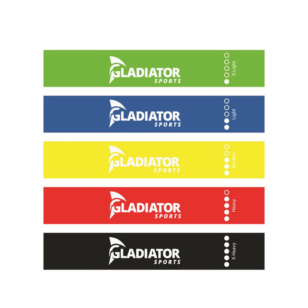 Gladiator Sports Resistance Bands from light to heavy resistance