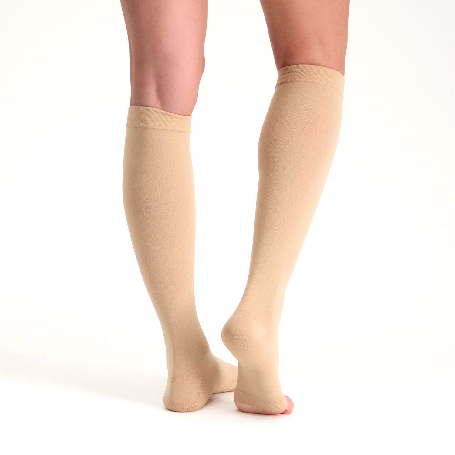 dunimed premium comfort compression stockings short open toe pressure class 3 back side