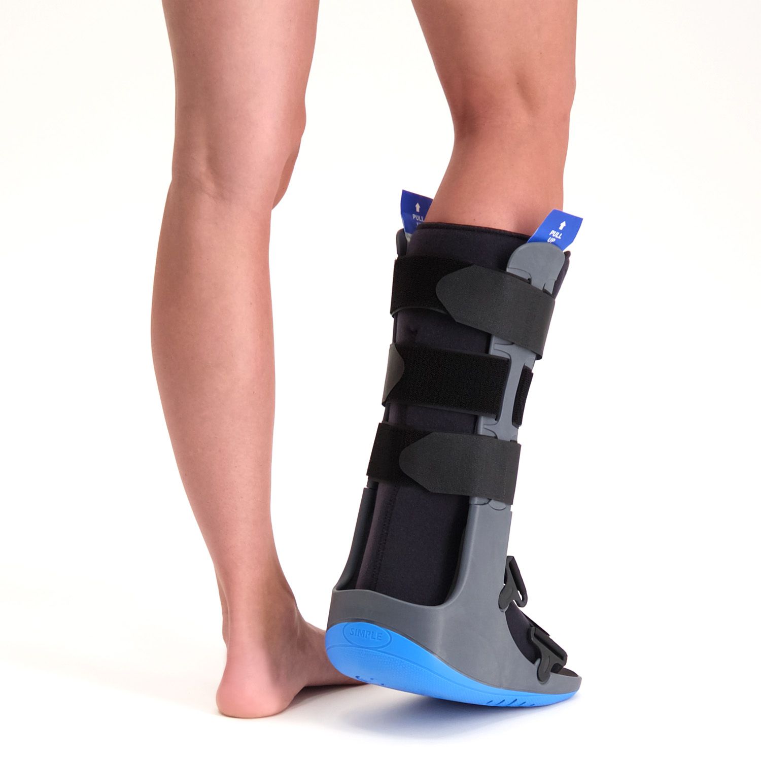 Back view of the Dunimed ROM Walker Foot Support worn by model