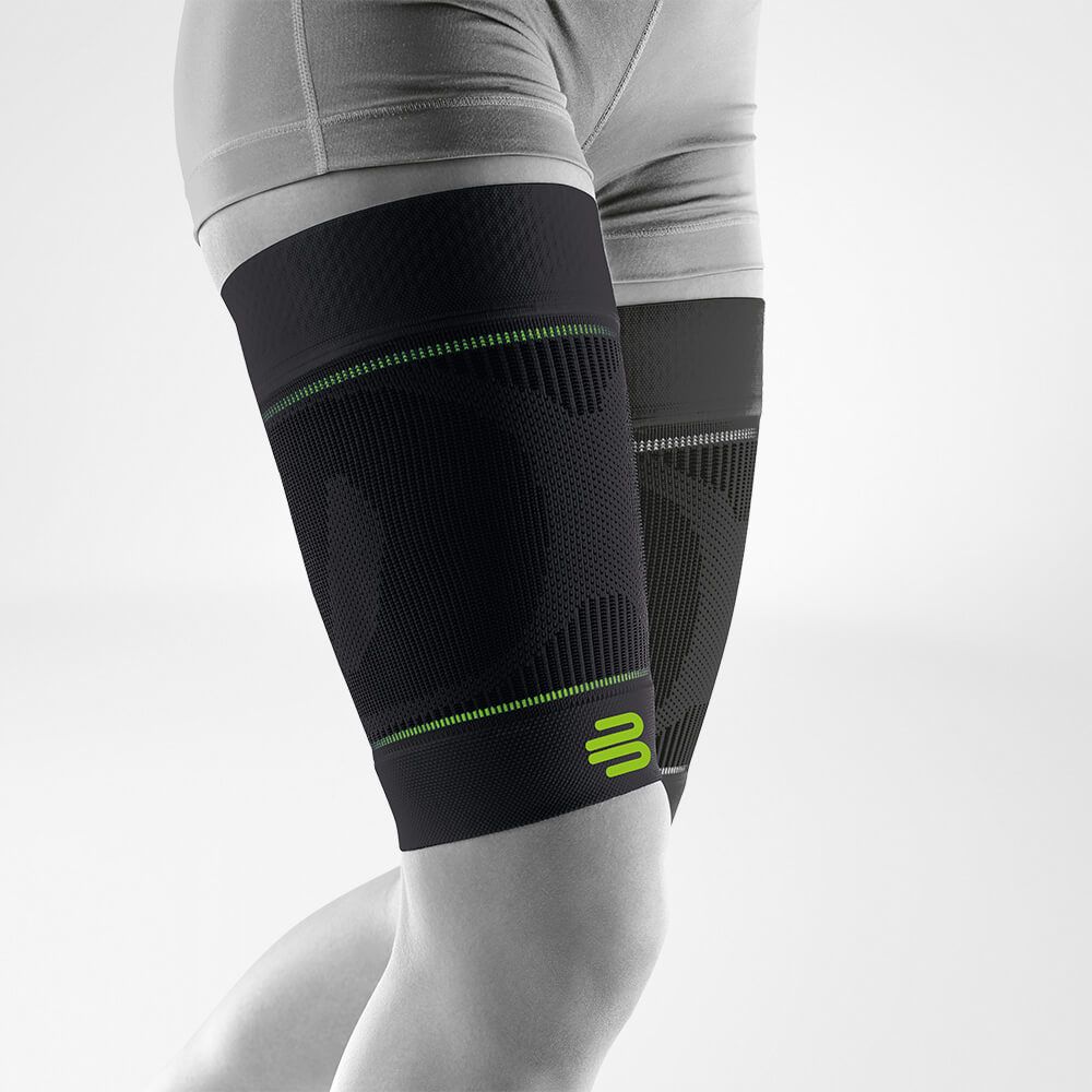 Bauerfeind Sports Kompression Oberschenkel Hamstring Sleeve getragen
