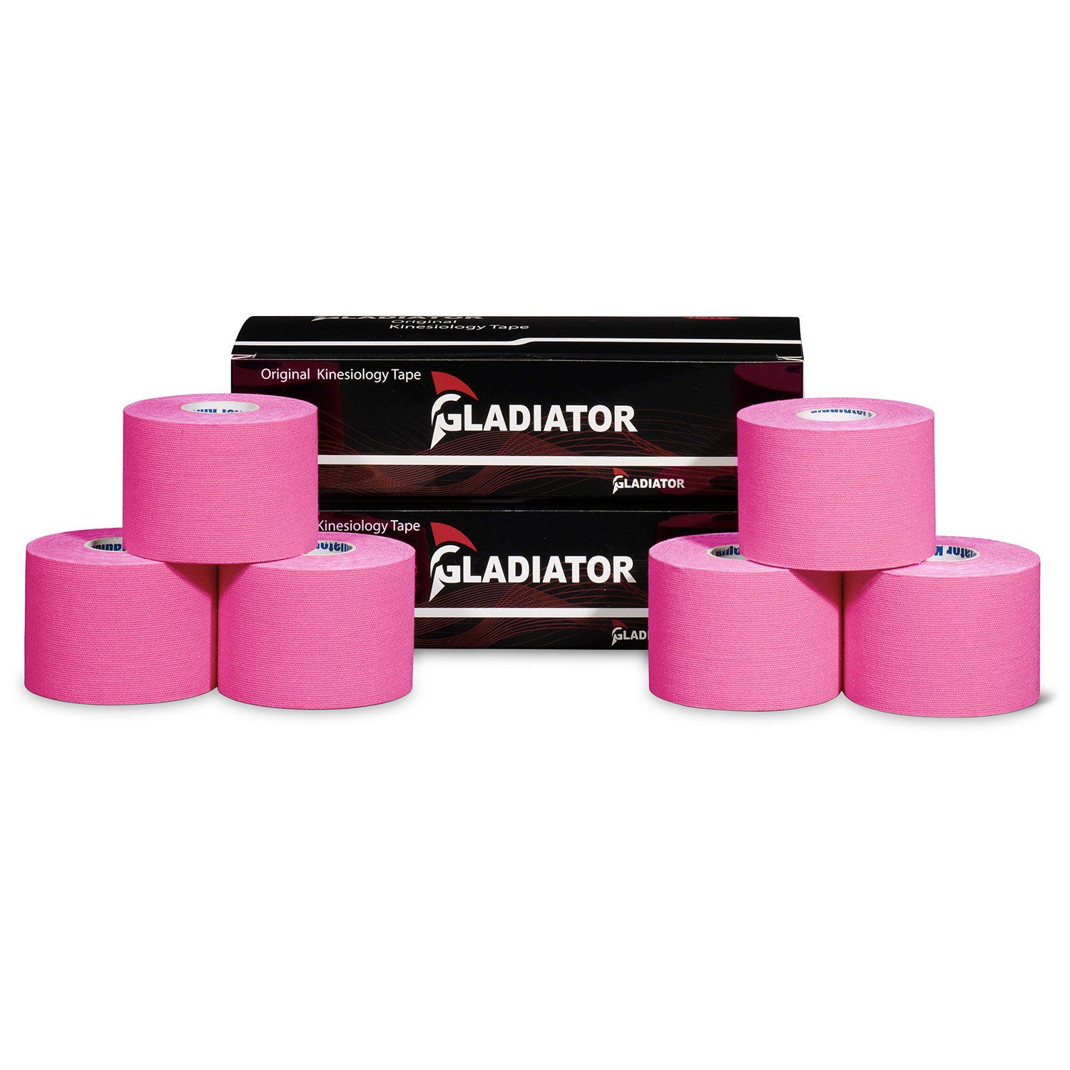 gladiator sports kinesiology tape six rolls pink