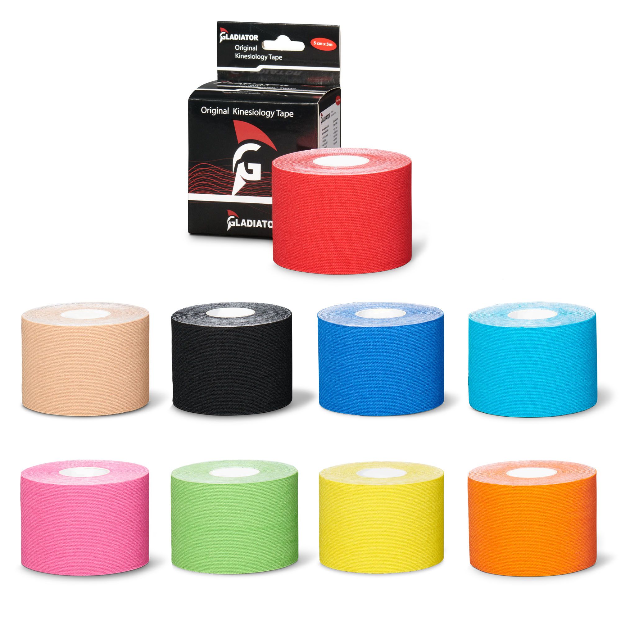 Gladiator Sports Heuschnupfen Kinesiotape alle Farben angezeigt