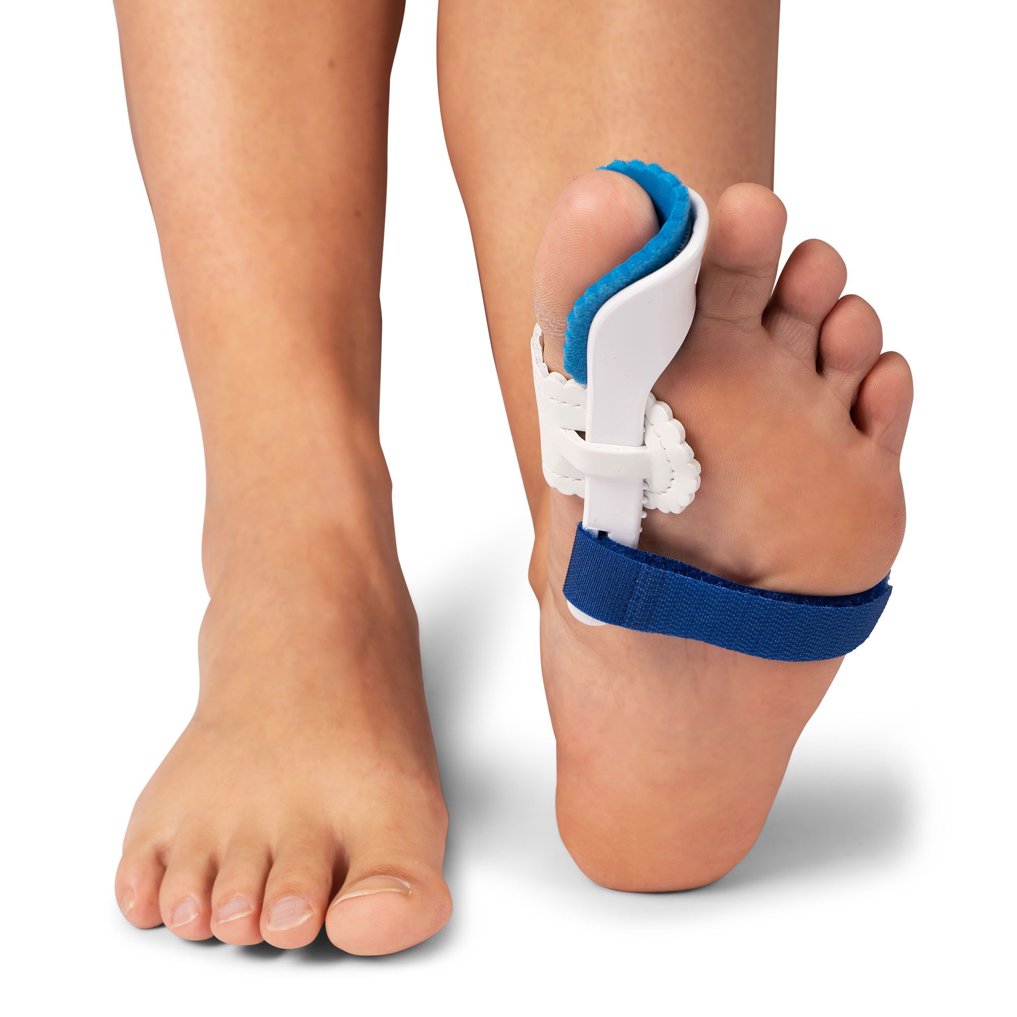 Hallux Valgus Schiene – Nachtschienen (Stück) um linken Zeh getragen Unteransicht