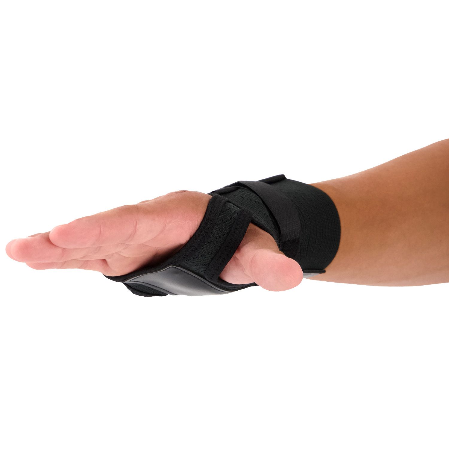 Model wearing the Super Ortho - Carpal Tunnel Syndrome Wrist Support with the hand stretched out