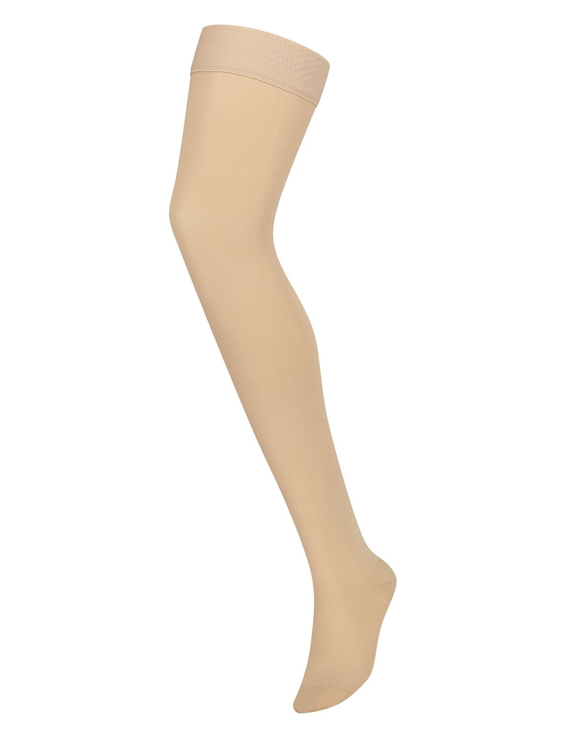 Side view of the Dunimed Premium Comfort Compression Stockings Groin Length - Closed Toe unworn