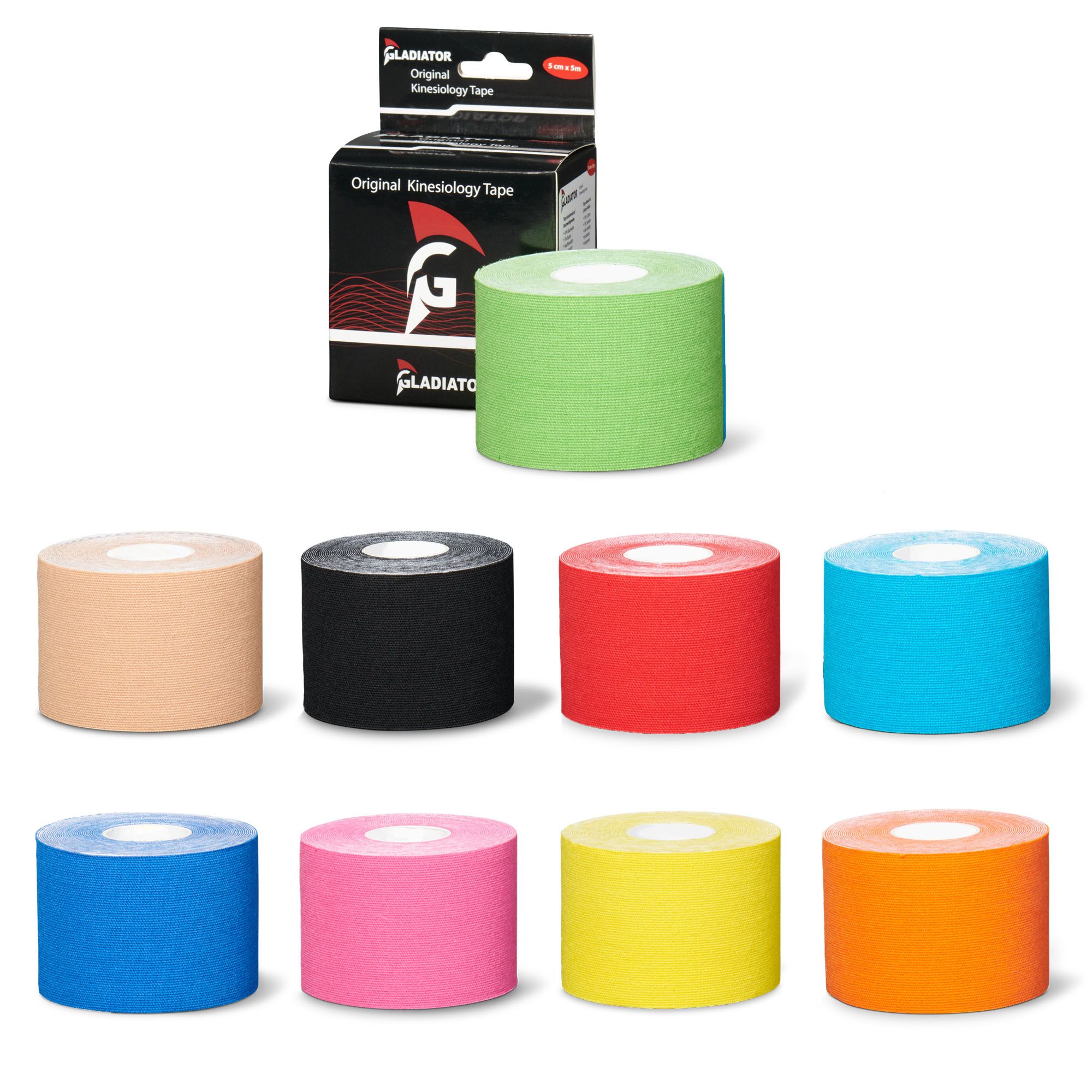 Gladiator Sports Heuschnupfen Kinesiotape alle Farben angezeigt