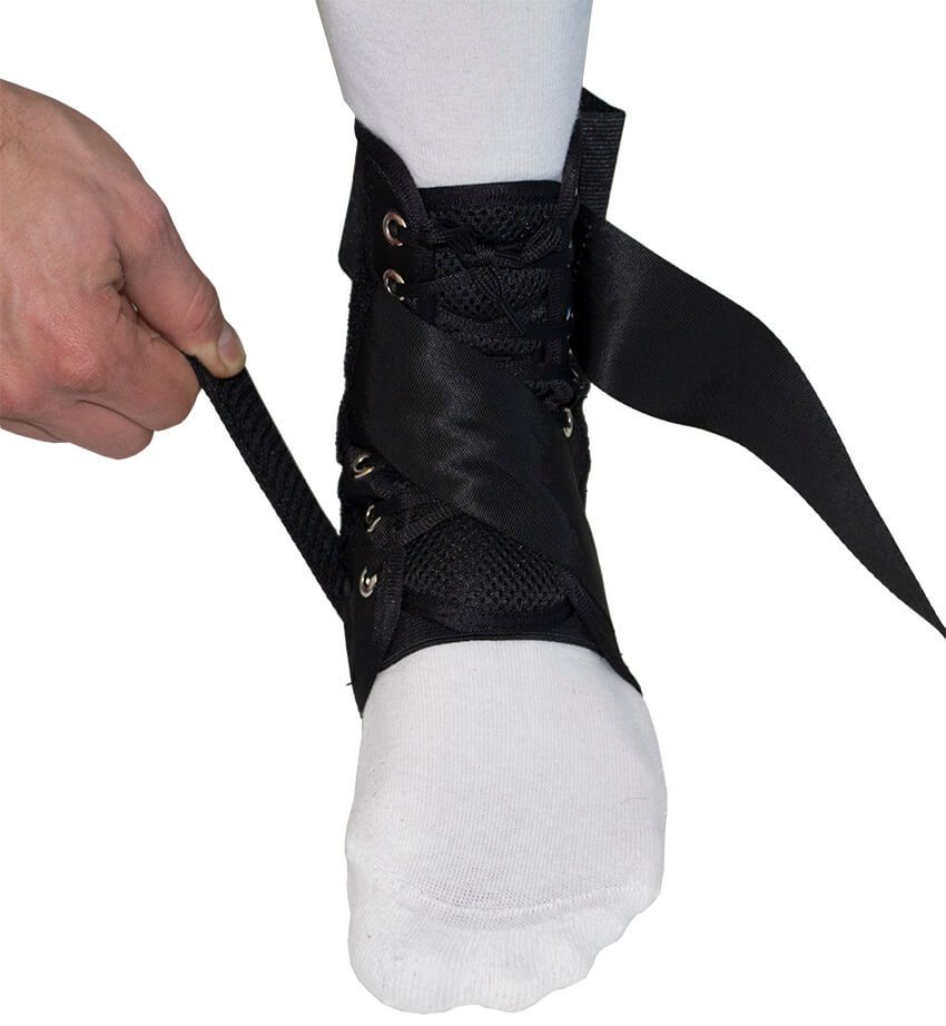 Gladiator Sports Leichte Knöchelbandage mit Bändern rechter Seitengurt