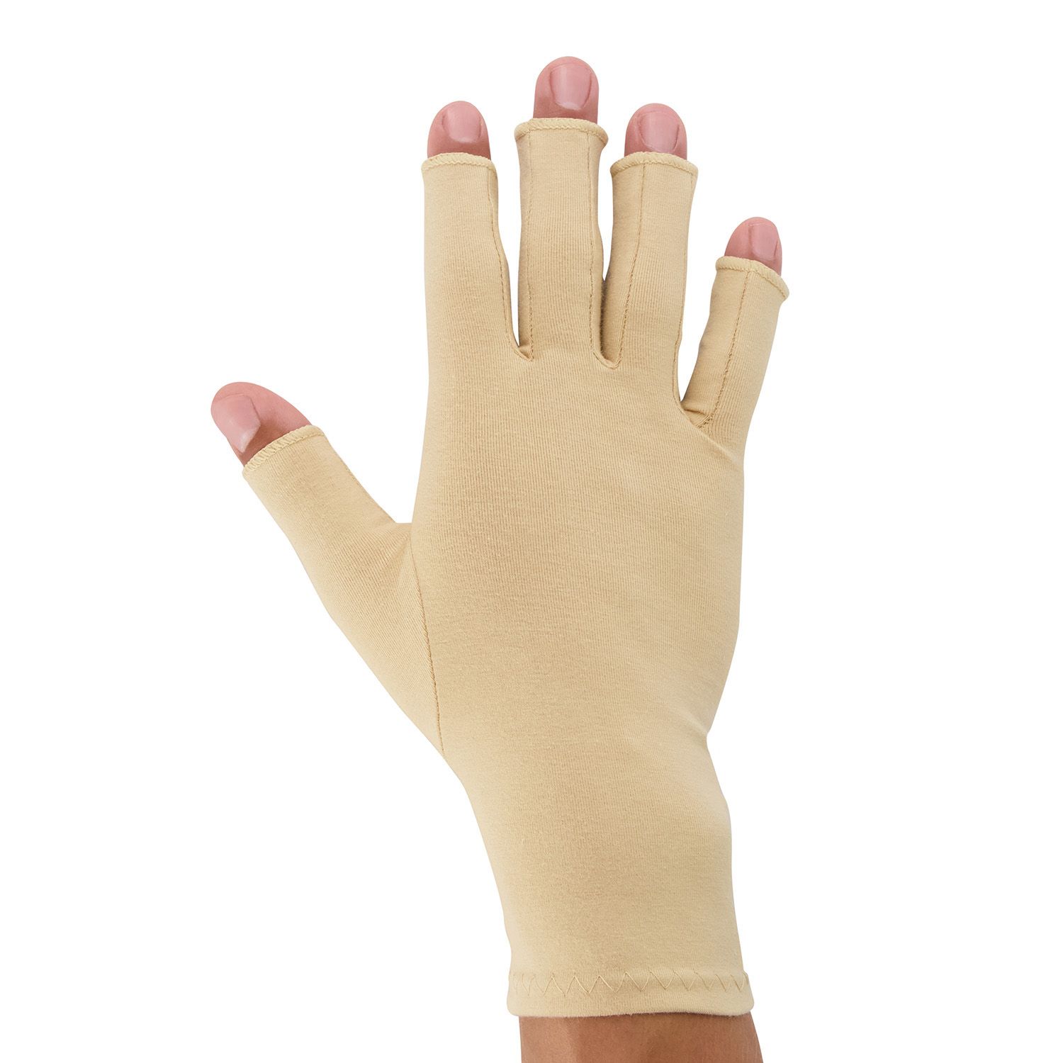 Dunimed Osteoarthritis / Rheumatoid Arthritis Gloves in Beige pictured from above