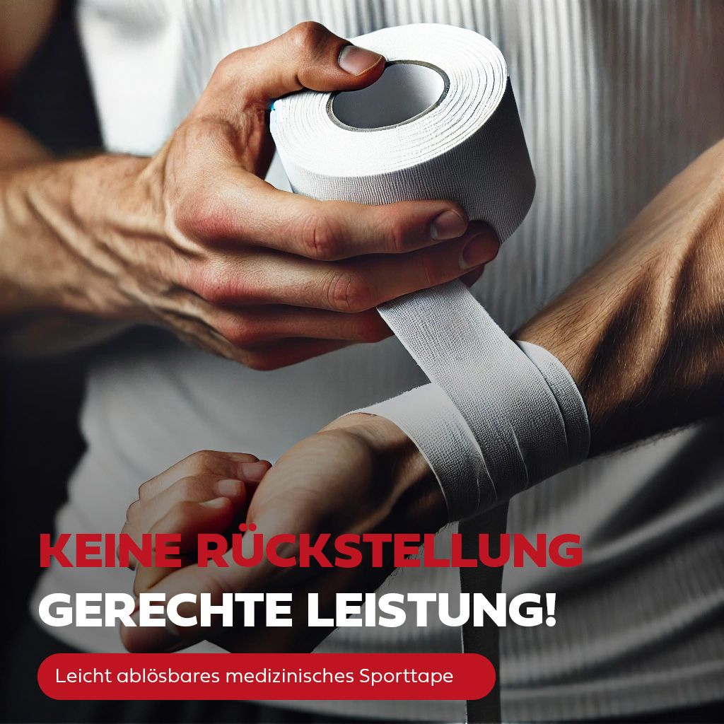 Gladiator Sports Sporttape (pro Rolle) wird von männlichem Model verwendet