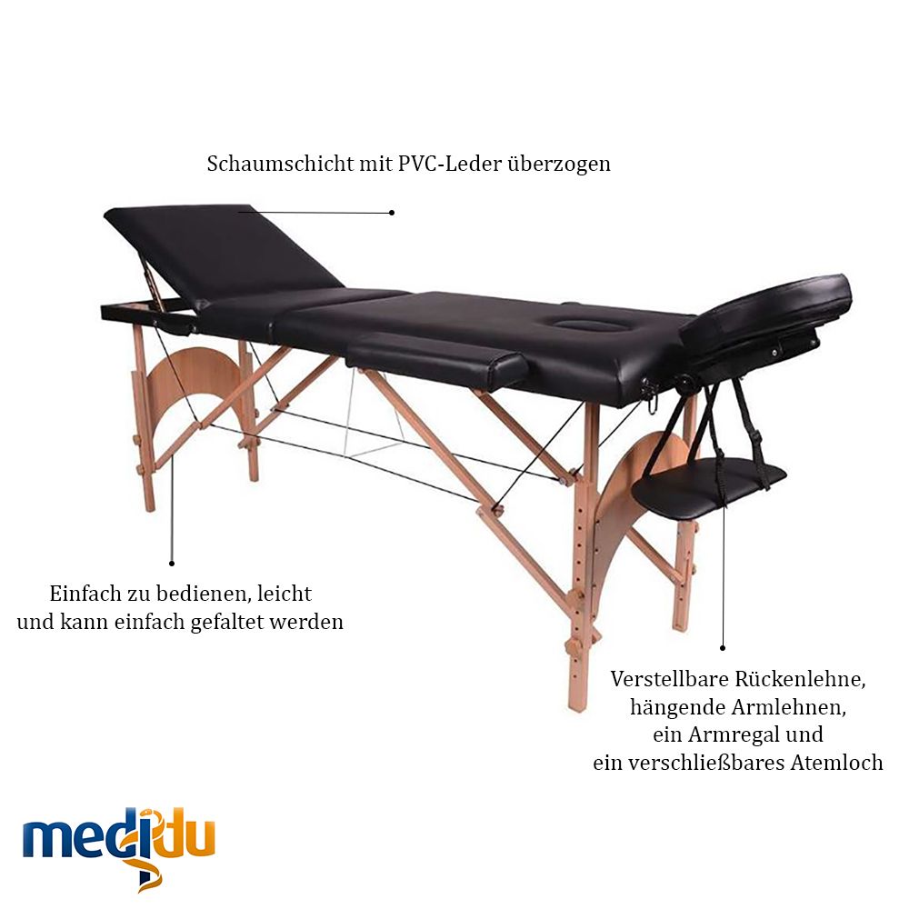 Dunimed Massagetisch Holzrahmen (klappbar)