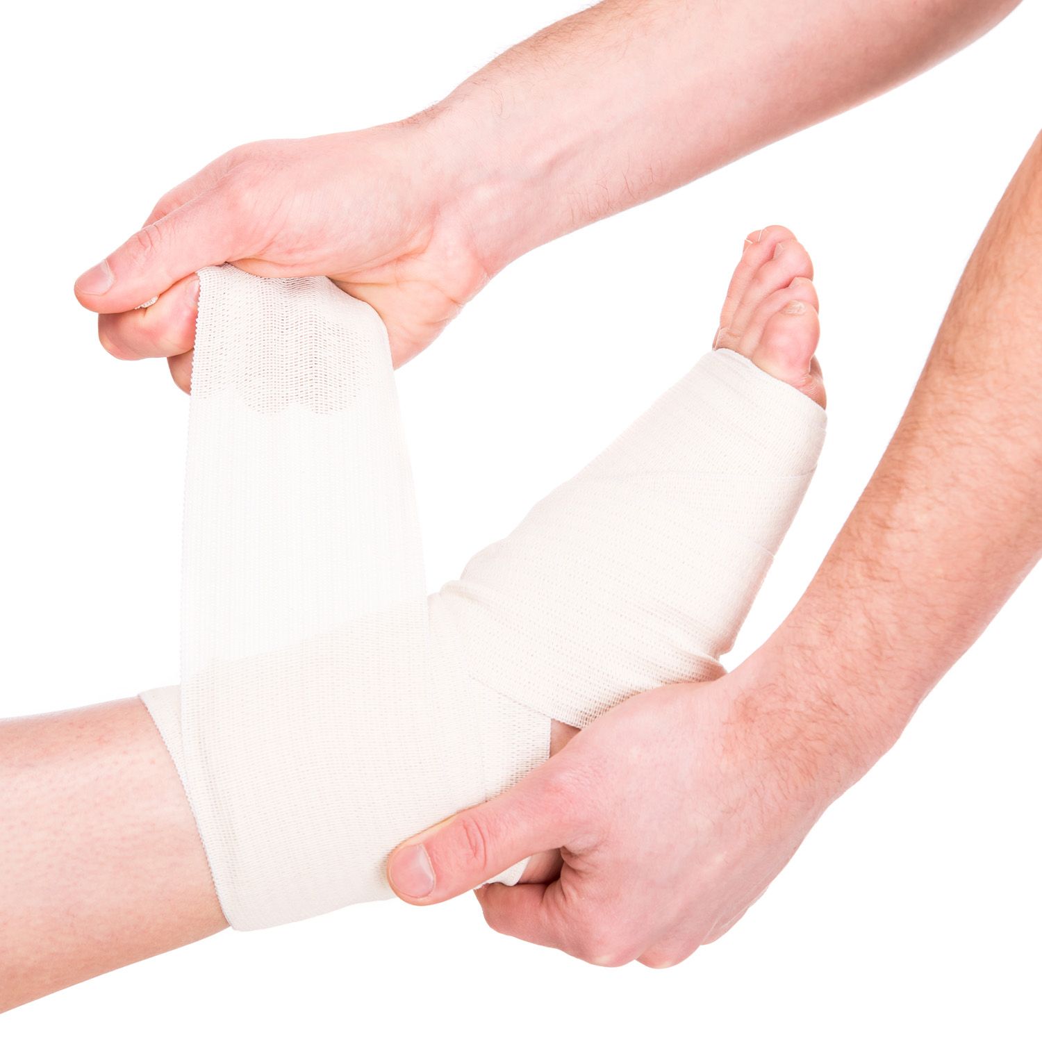 Gladiator Sports - Sports Tape (per piece) being used to tape an ankle